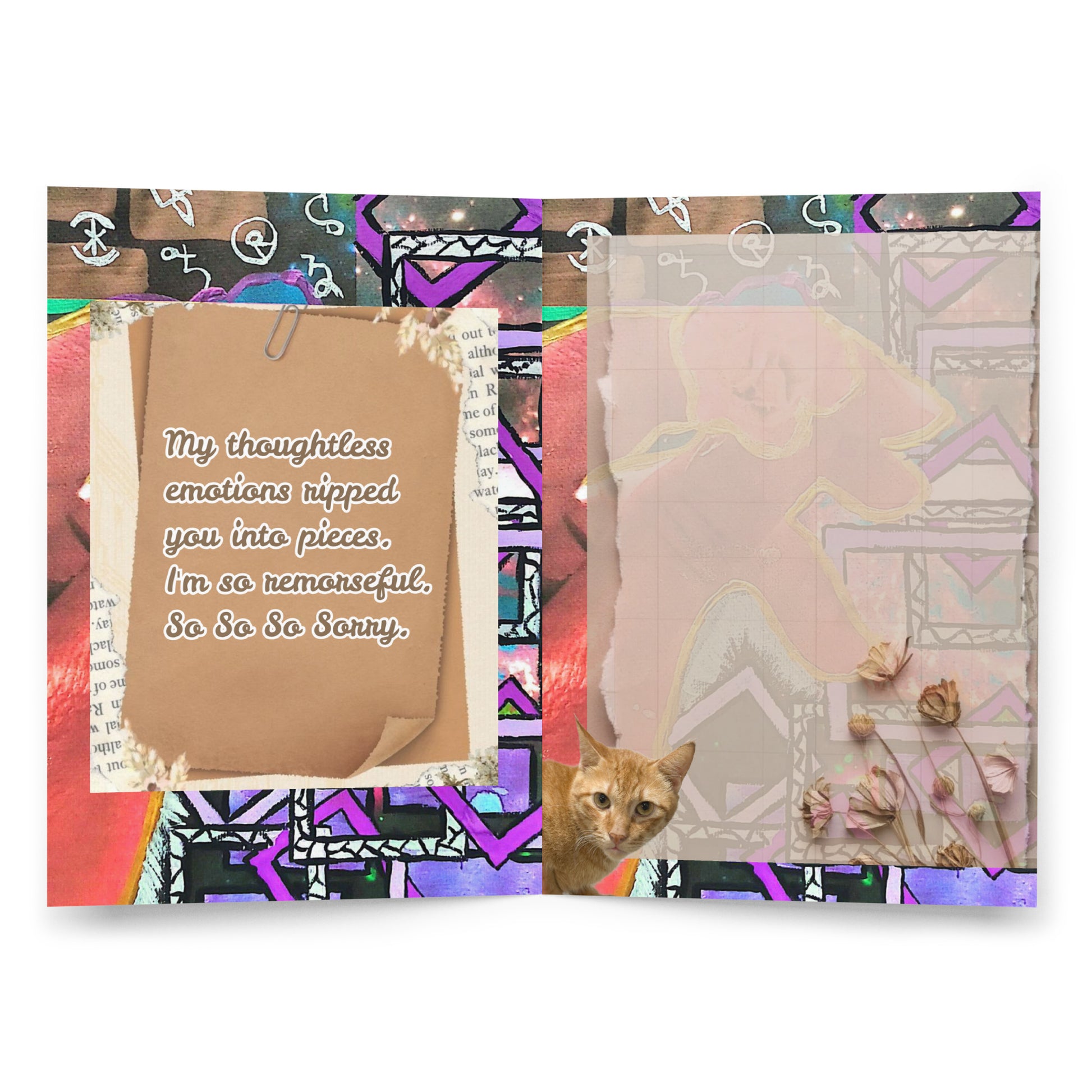 Apology Greeting Card Design 2 POSTCARD The DEEP Store