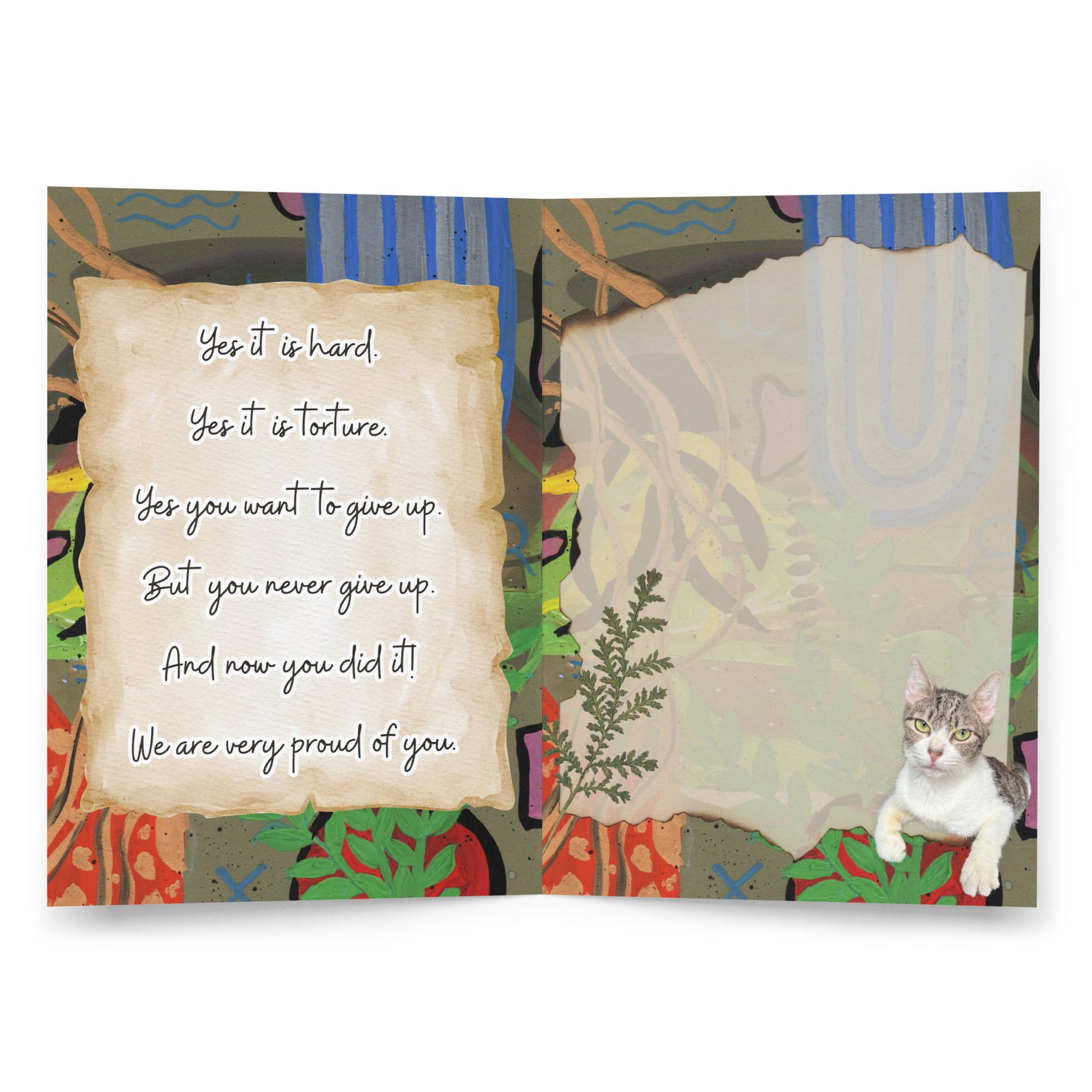 Encouragement Greeting Card Design 5 POSTCARD The DEEP Store