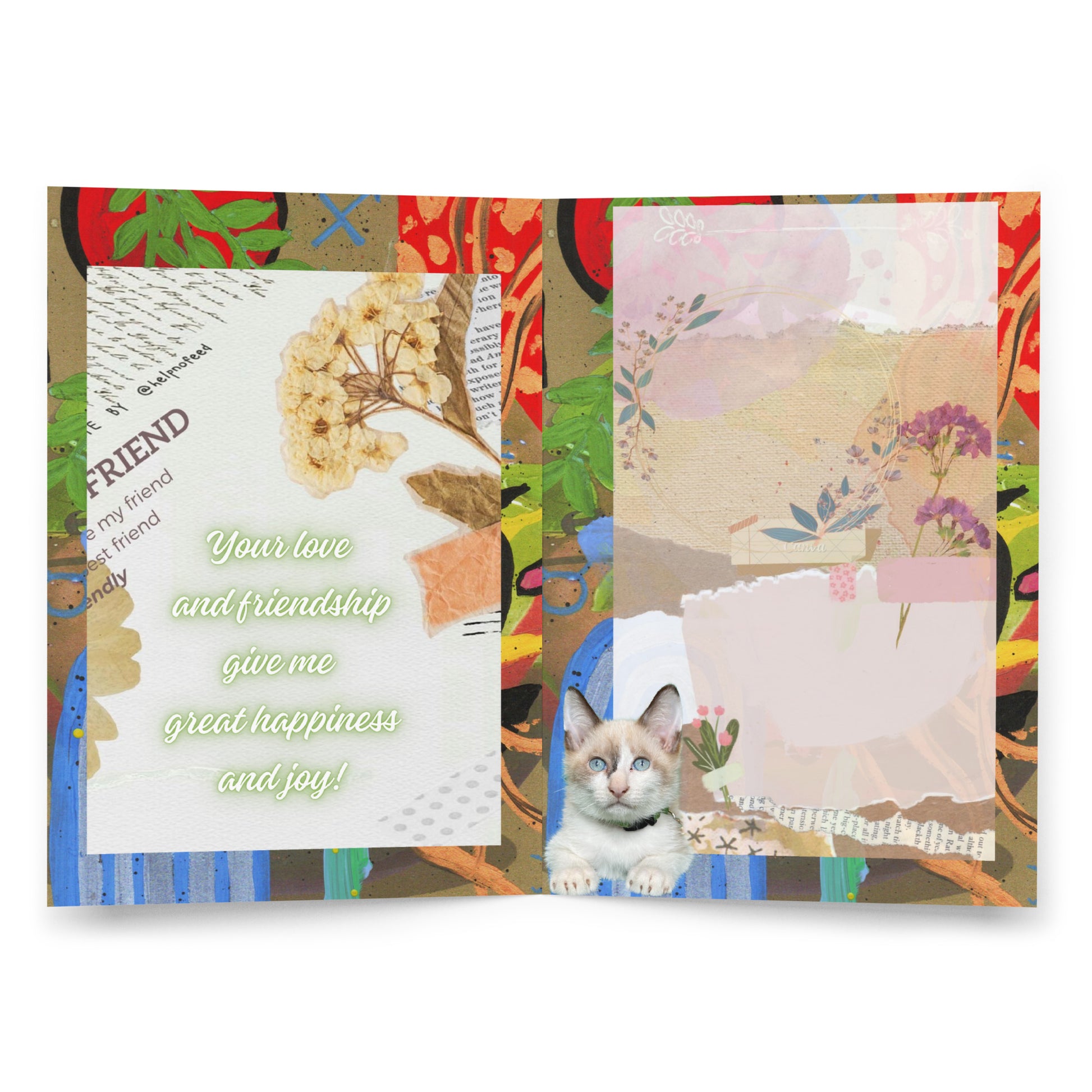 Friendship Greeting Card Design 4 POSTCARD The DEEP Store