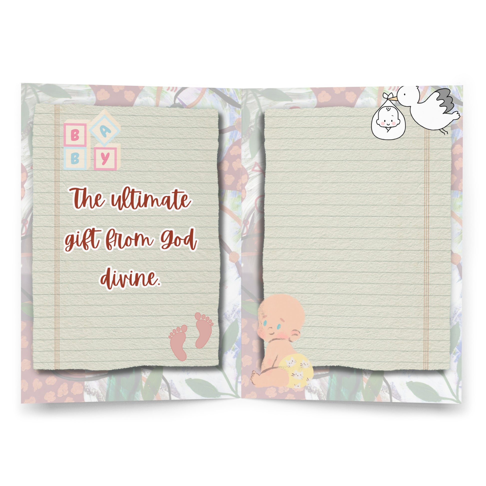 New Baby Greeting Card Design 1 POSTCARD The DEEP Store