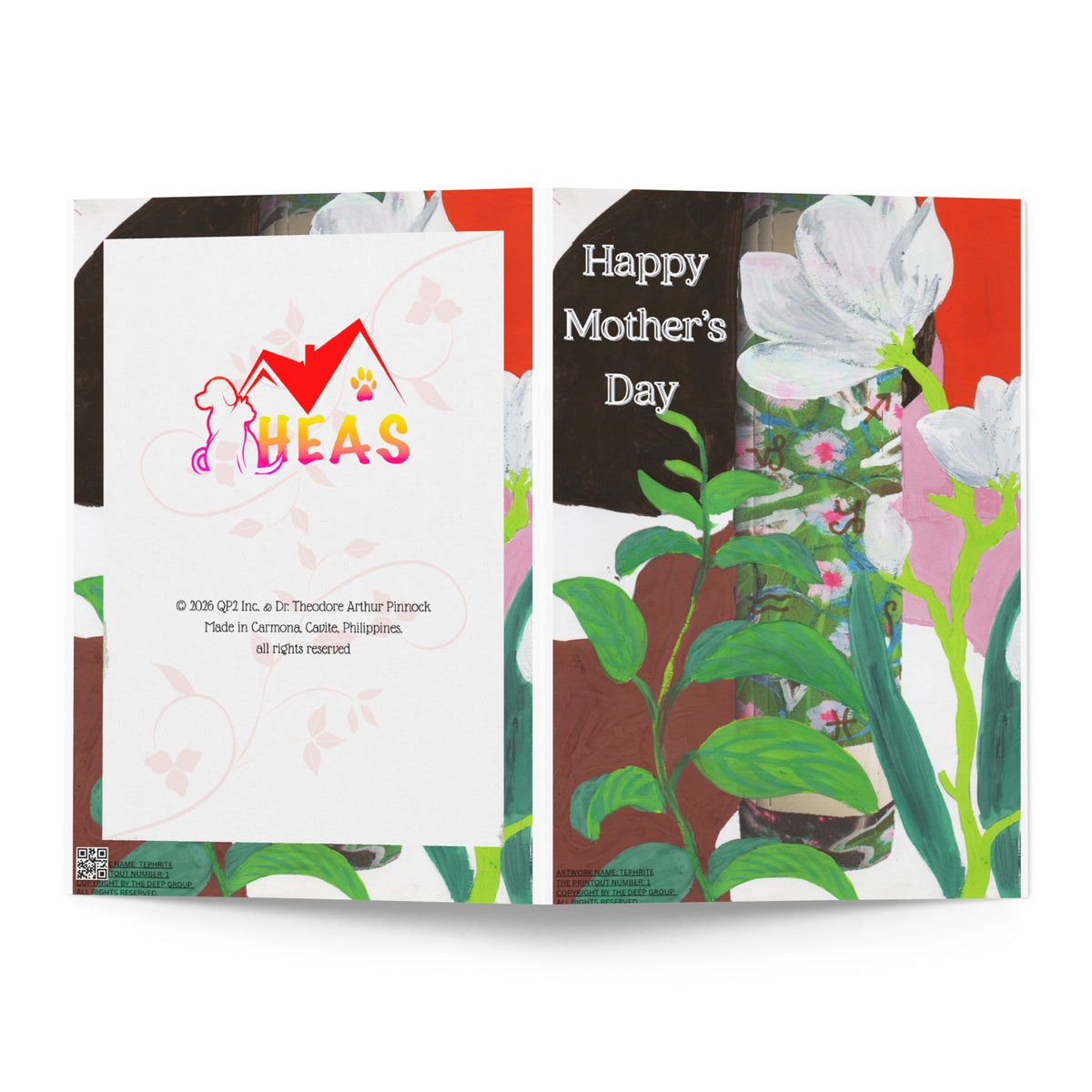 Mother's Day Card Cat Design 13 POSTCARD The DEEP Store 5.83″×8.27″