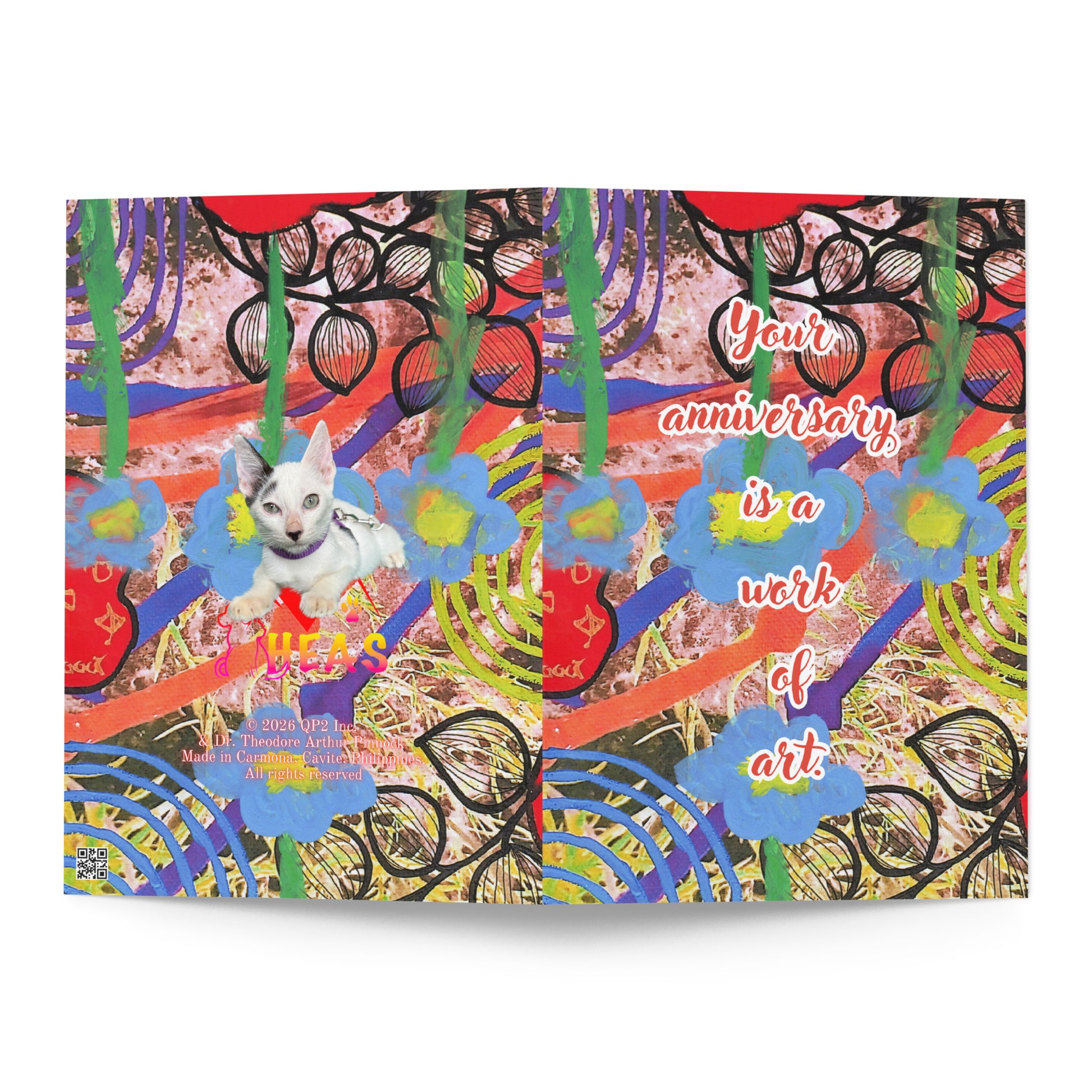 Anniversary Greeting Card Design 1 POSTCARD The DEEP Store