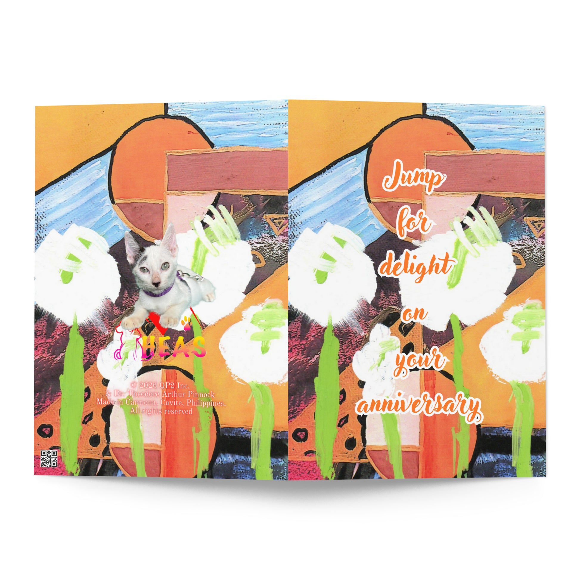 Anniversary Greeting Card Design 2 POSTCARD The DEEP Store