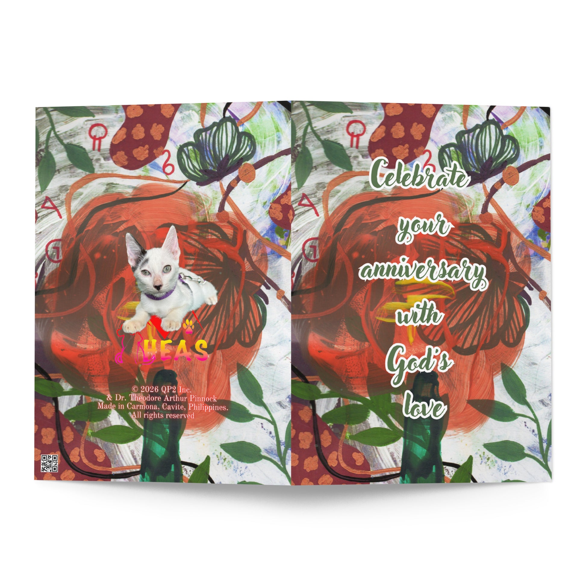Anniversary Greeting Card Design 3 POSTCARD The DEEP Store
