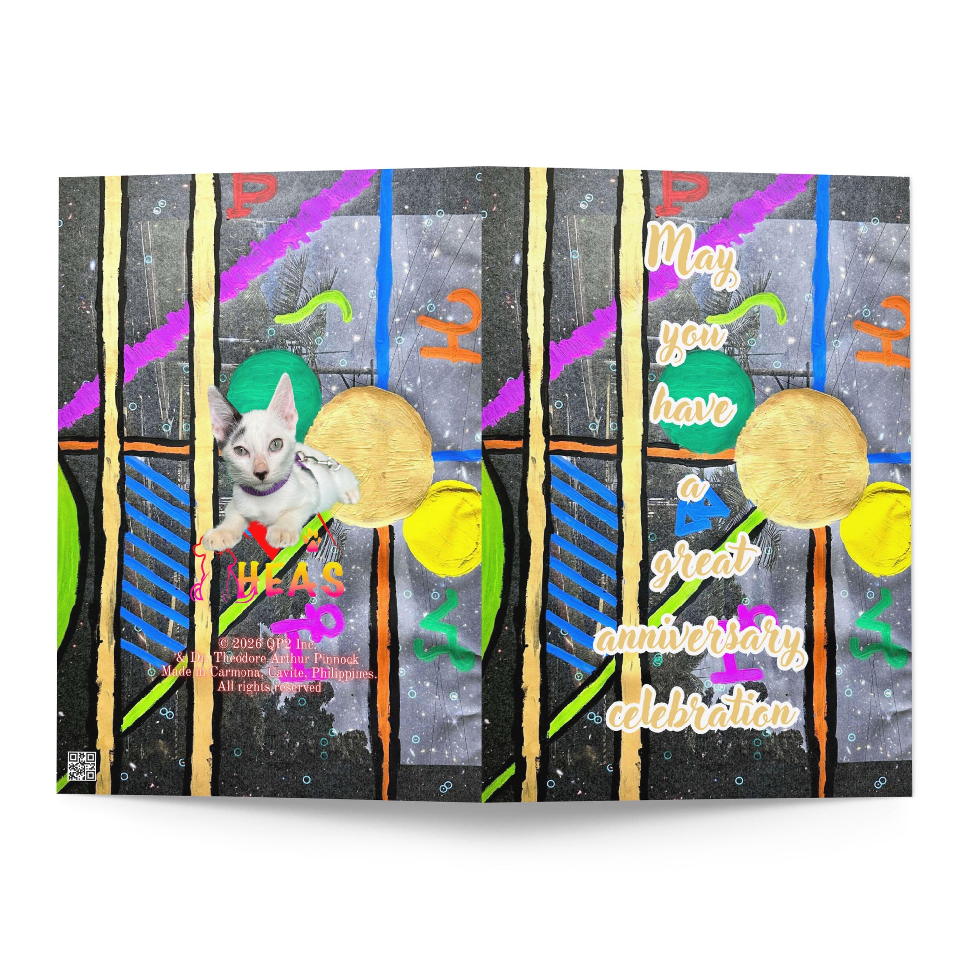 Anniversary Greeting Card Design 5 POSTCARD The DEEP Store