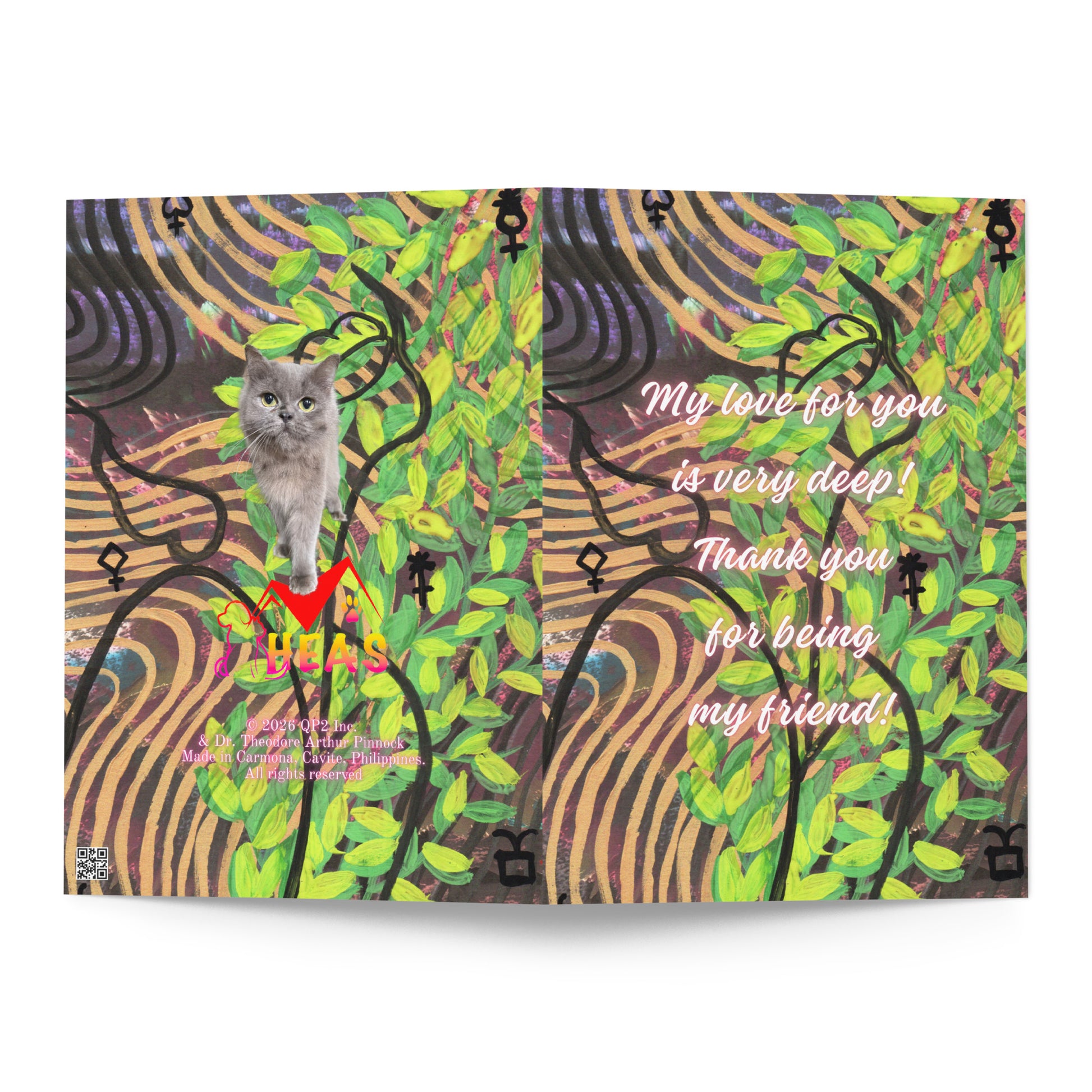 Friendship Greeting Card Design 3 POSTCARD The DEEP Store