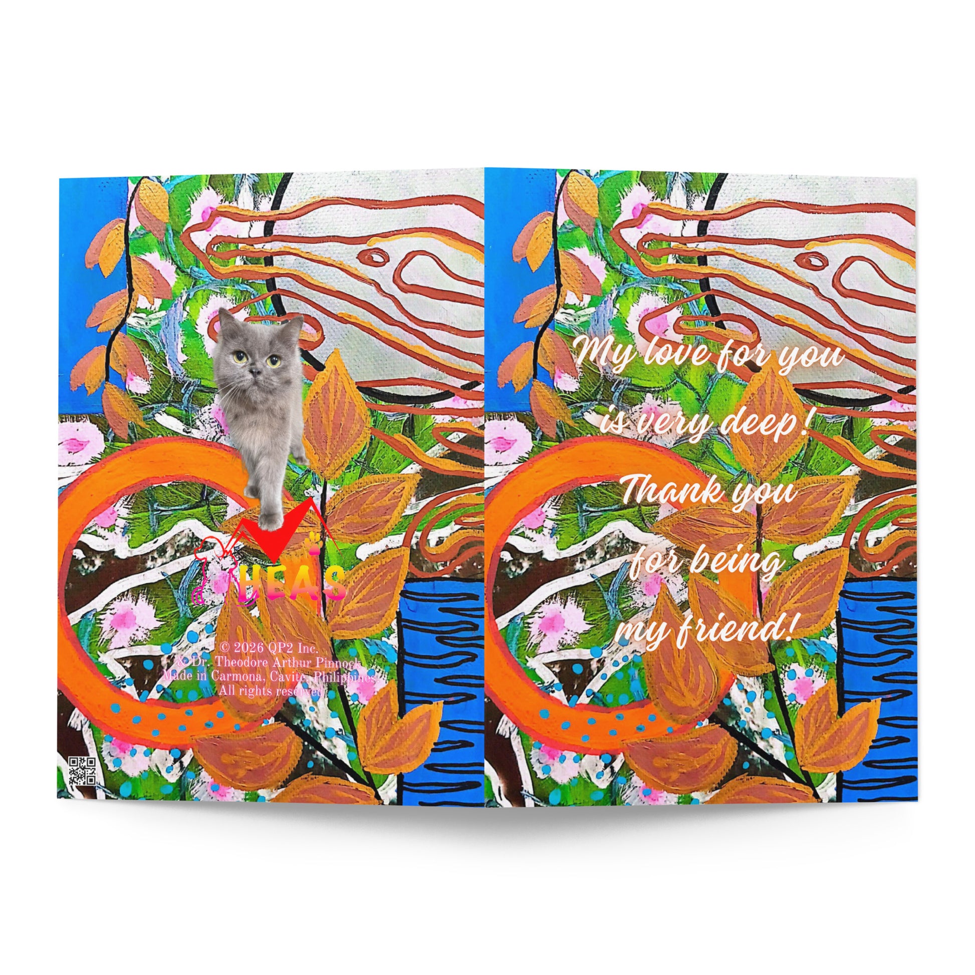 Friendship Greeting Card Design 8 POSTCARD The DEEP Store