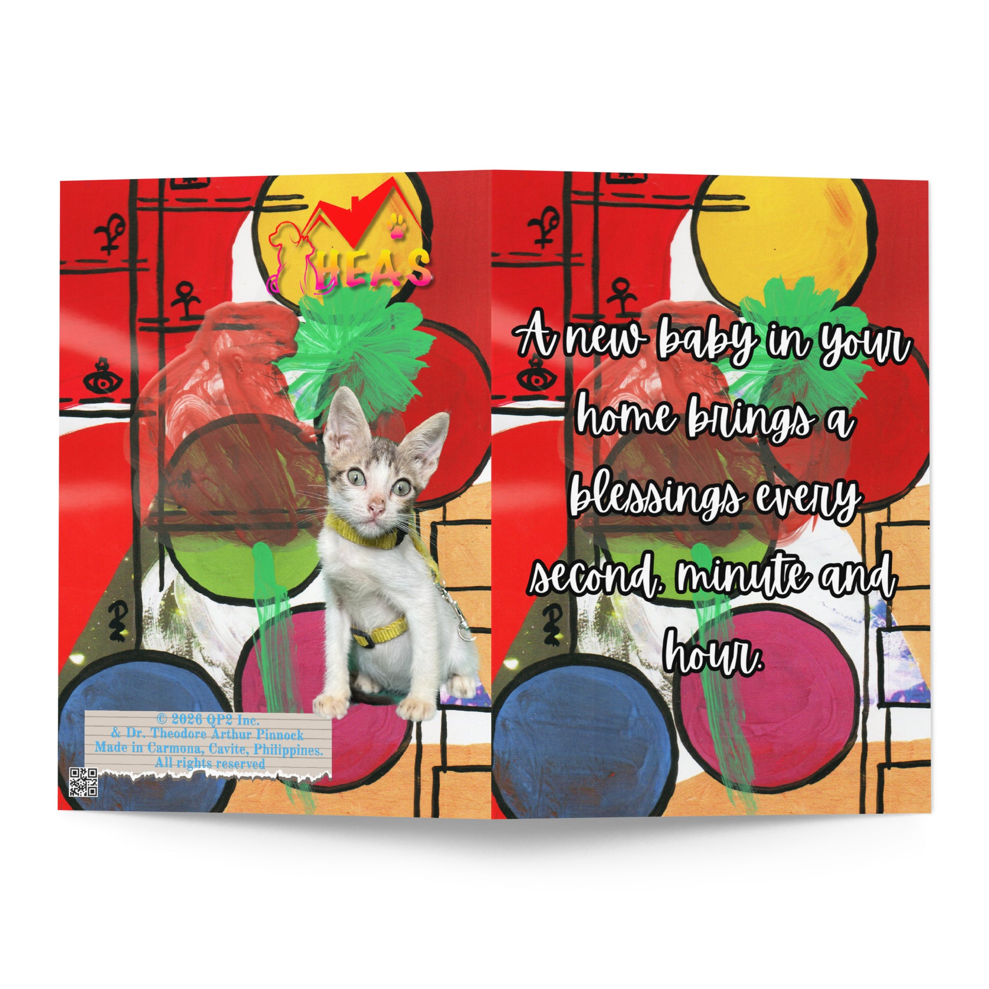 New Baby Greeting Card Design 2 POSTCARD The DEEP Store