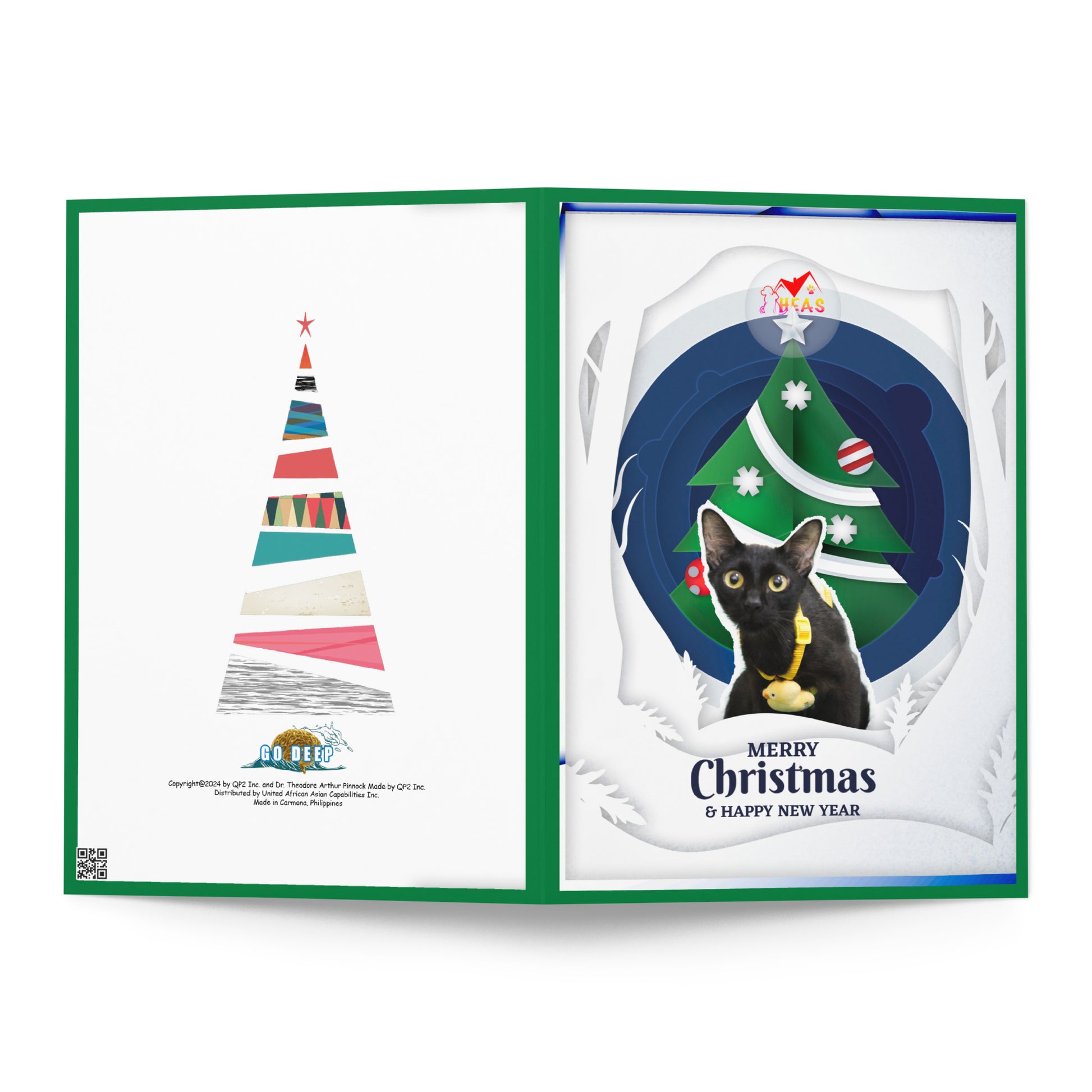Christmas Greeting Card Design 2 POSTCARD The DEEP Store