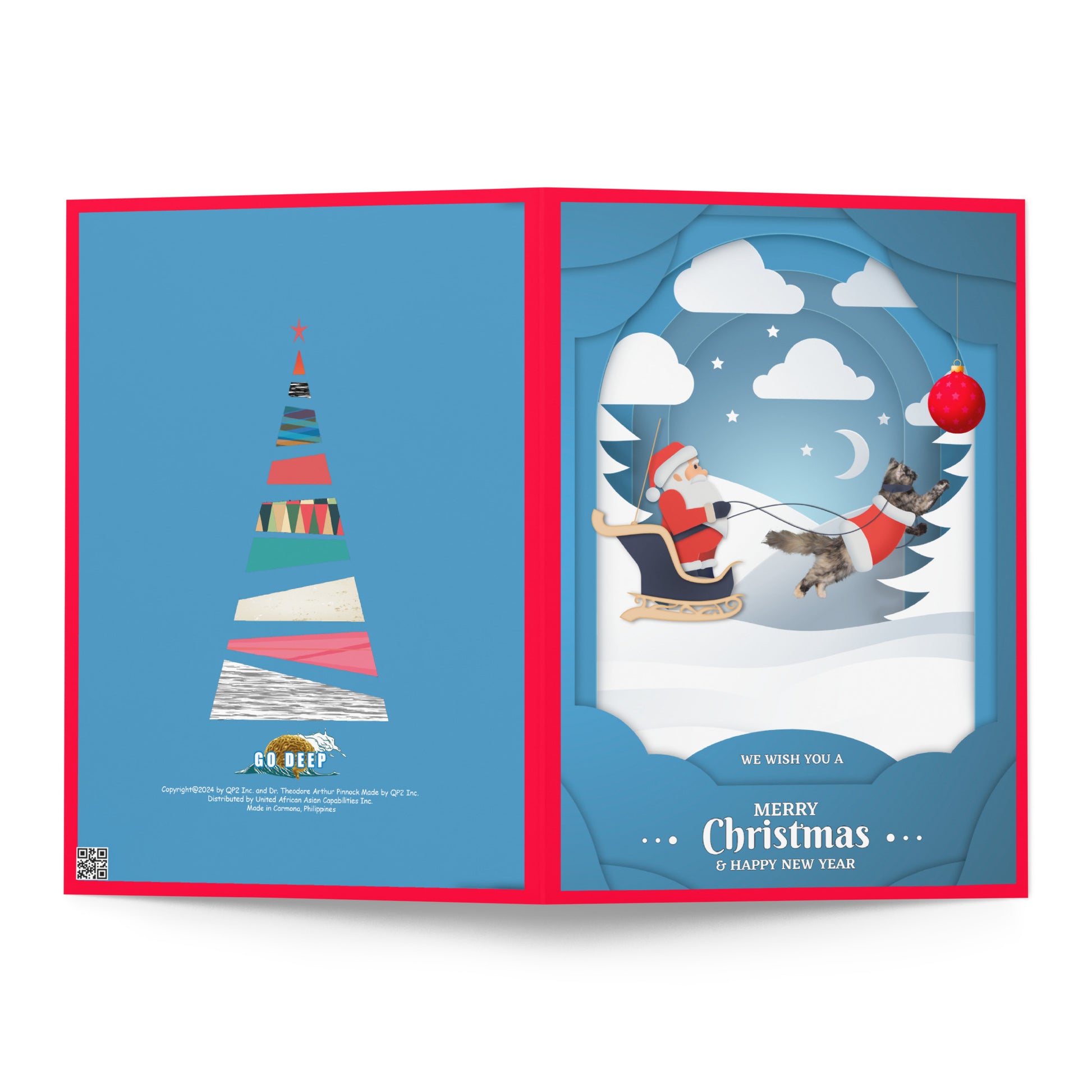 Christmas Greeting Card Design 3 POSTCARD The DEEP Store