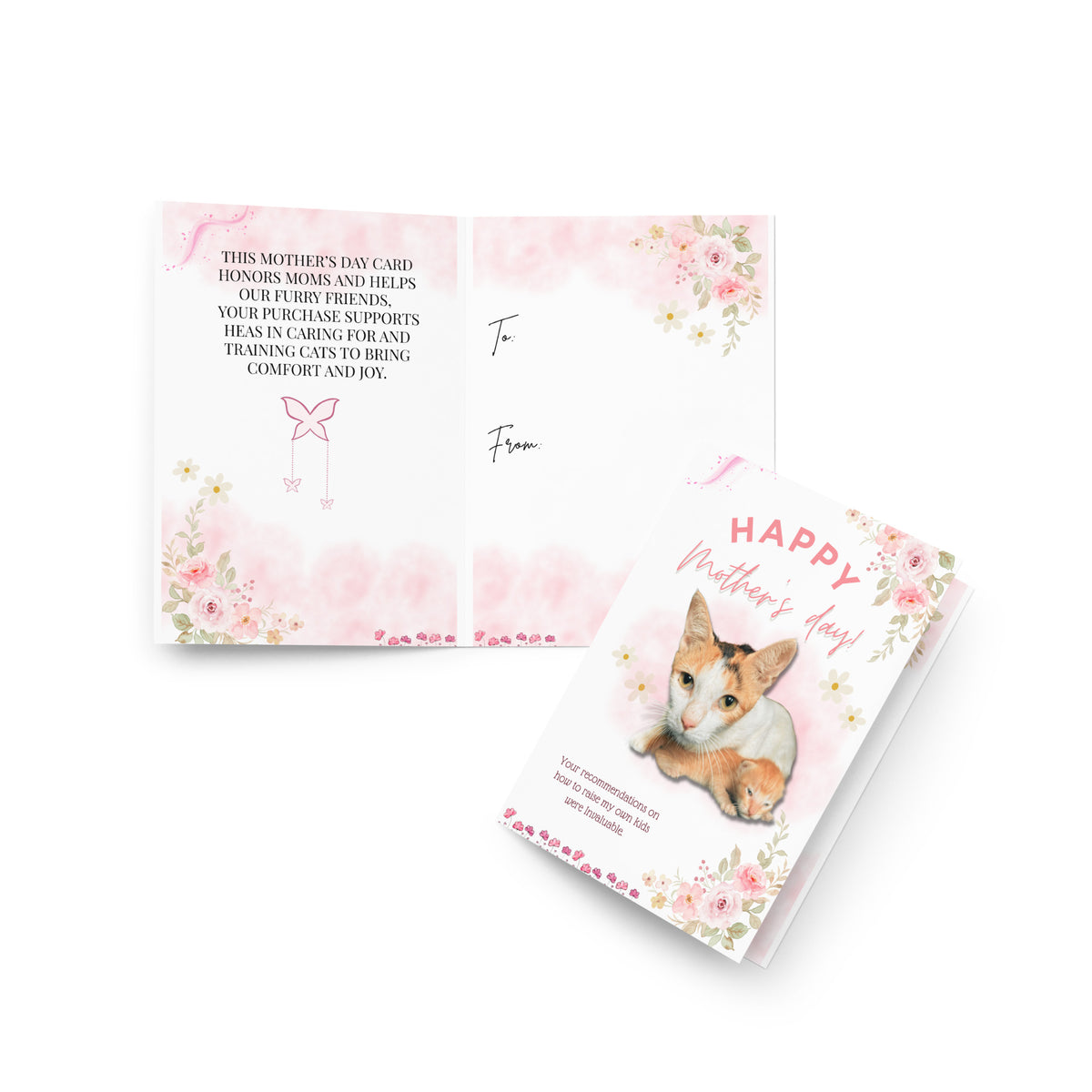 Mother's Day Card Cat Design 6 POSTCARD The DEEP Store 5″×7″