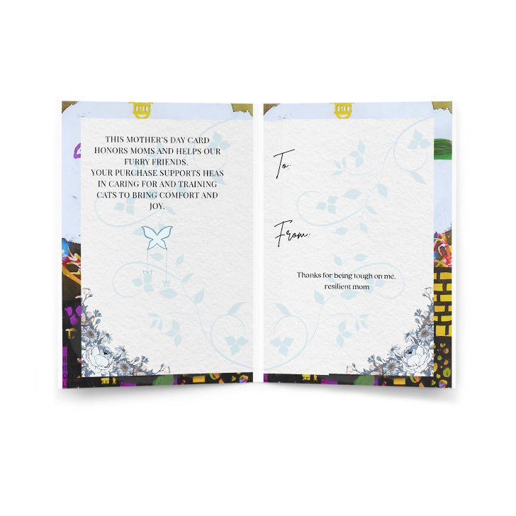Mother's Day Card Cat Design 12 POSTCARD The DEEP Store