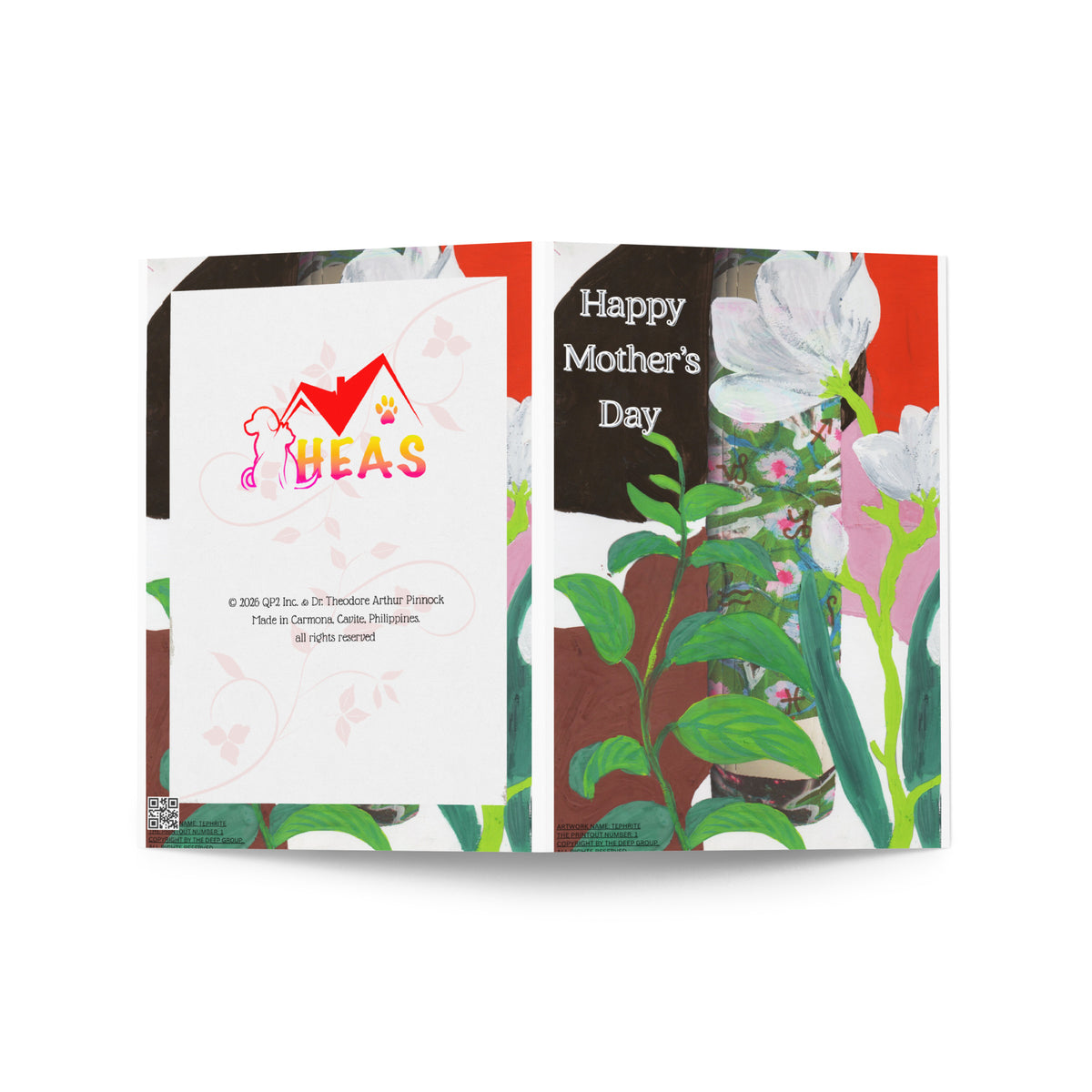 Mother's Day Card Cat Design 13 POSTCARD The DEEP Store 5″×7″