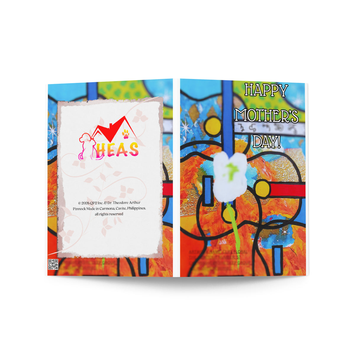 Mother's Day Card Cat Design 15 POSTCARD The DEEP Store 5″×7″