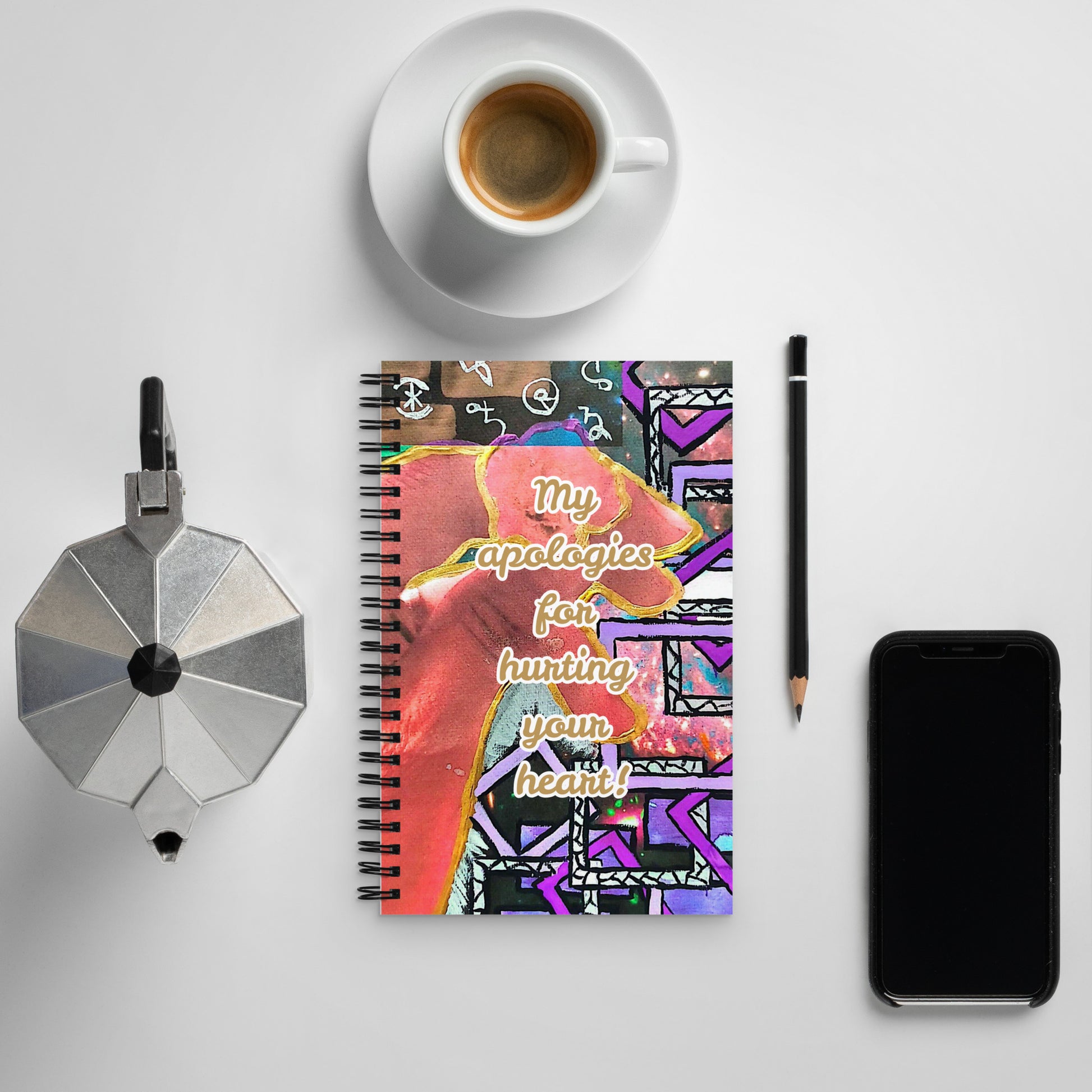 Apology Spiral Notebook Design 2 POSTCARD The DEEP Store Default Title