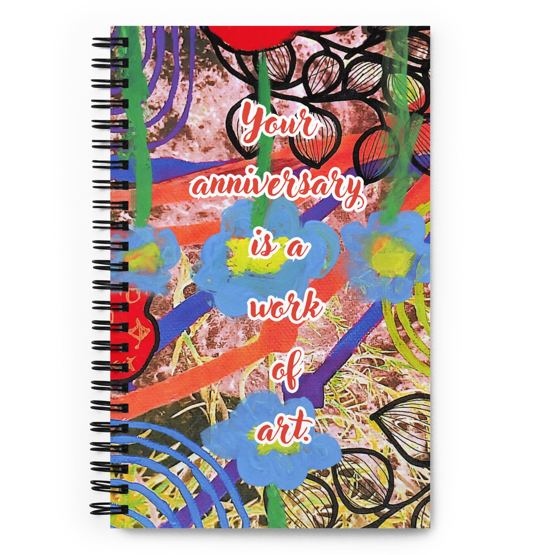 Anniversary Spiral Notebook Design 1 POSTCARD The DEEP Store