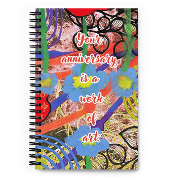 Anniversary Spiral Notebook Design 1 POSTCARD The DEEP Store