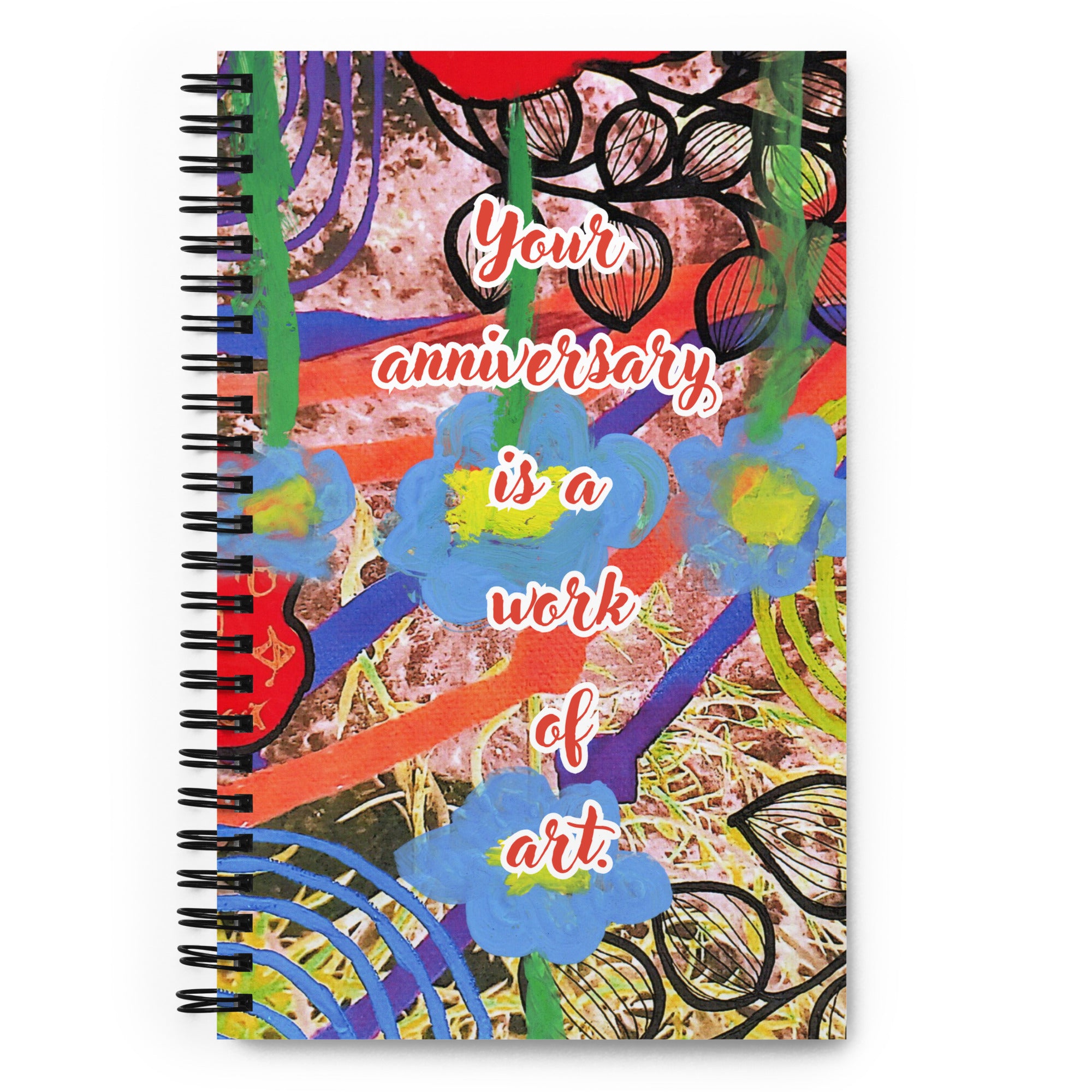 Anniversary Spiral Notebook Design 1 POSTCARD The DEEP Store