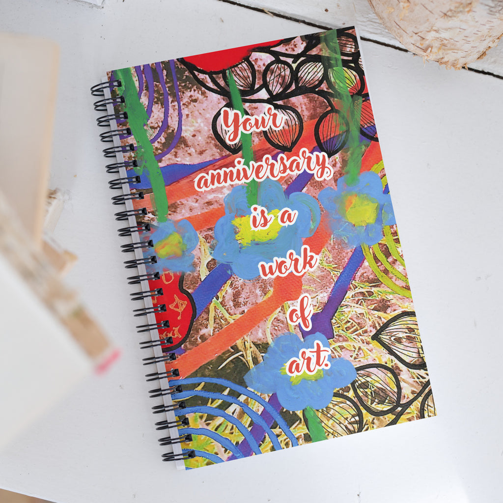 Anniversary Spiral Notebook Design 1 POSTCARD The DEEP Store