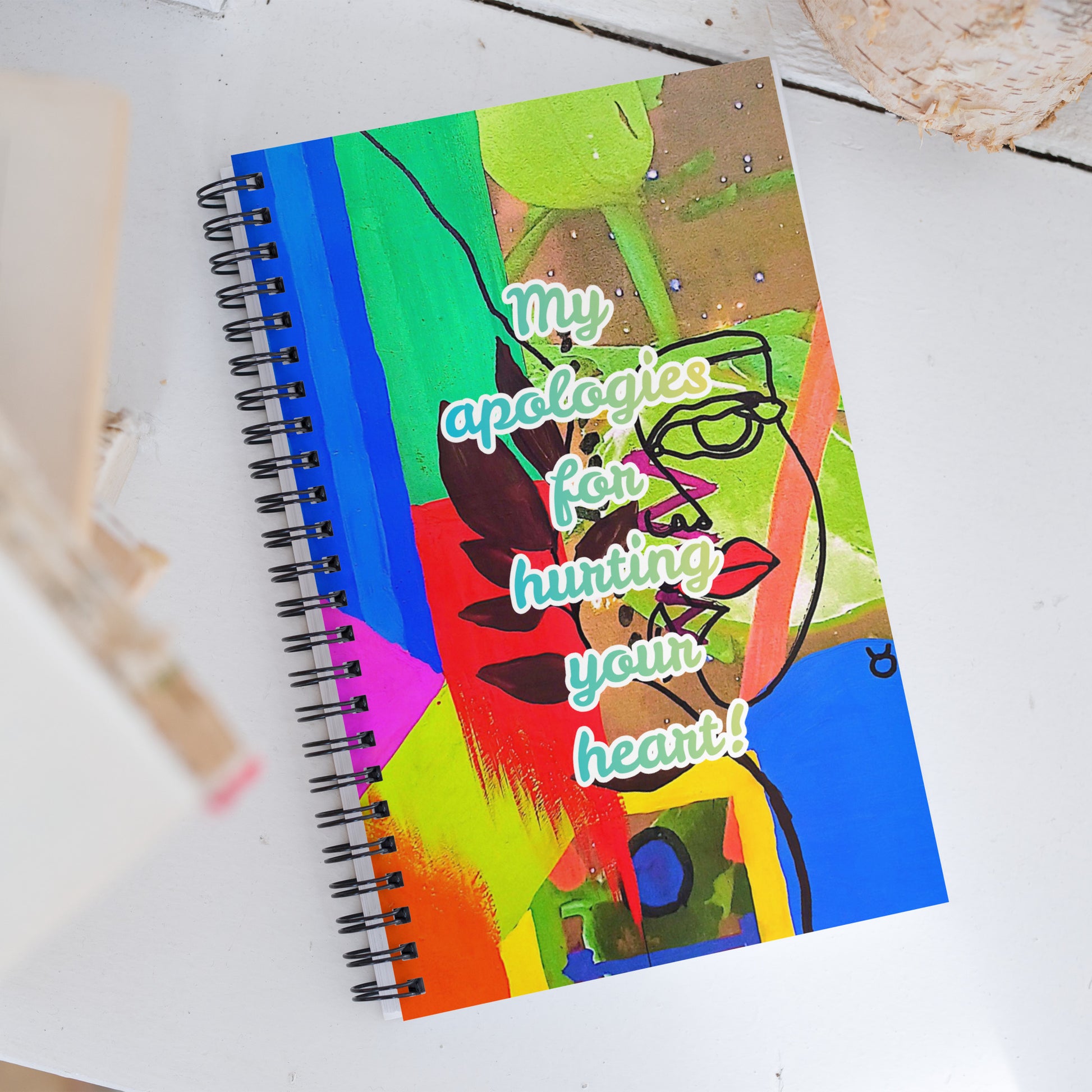 Apology Spiral Notebook Design 5 POSTCARD The DEEP Store