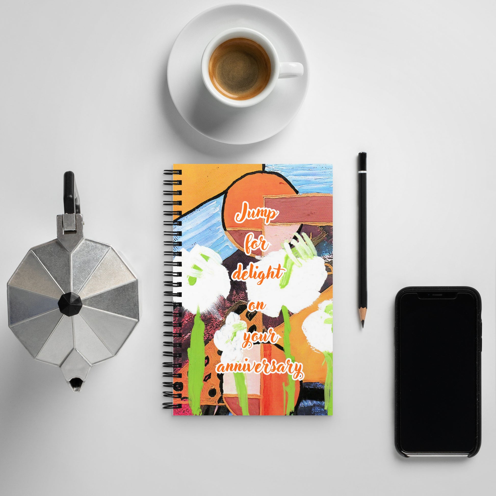 Anniversary Spiral Notebook Design 2 POSTCARD The DEEP Store Default Title