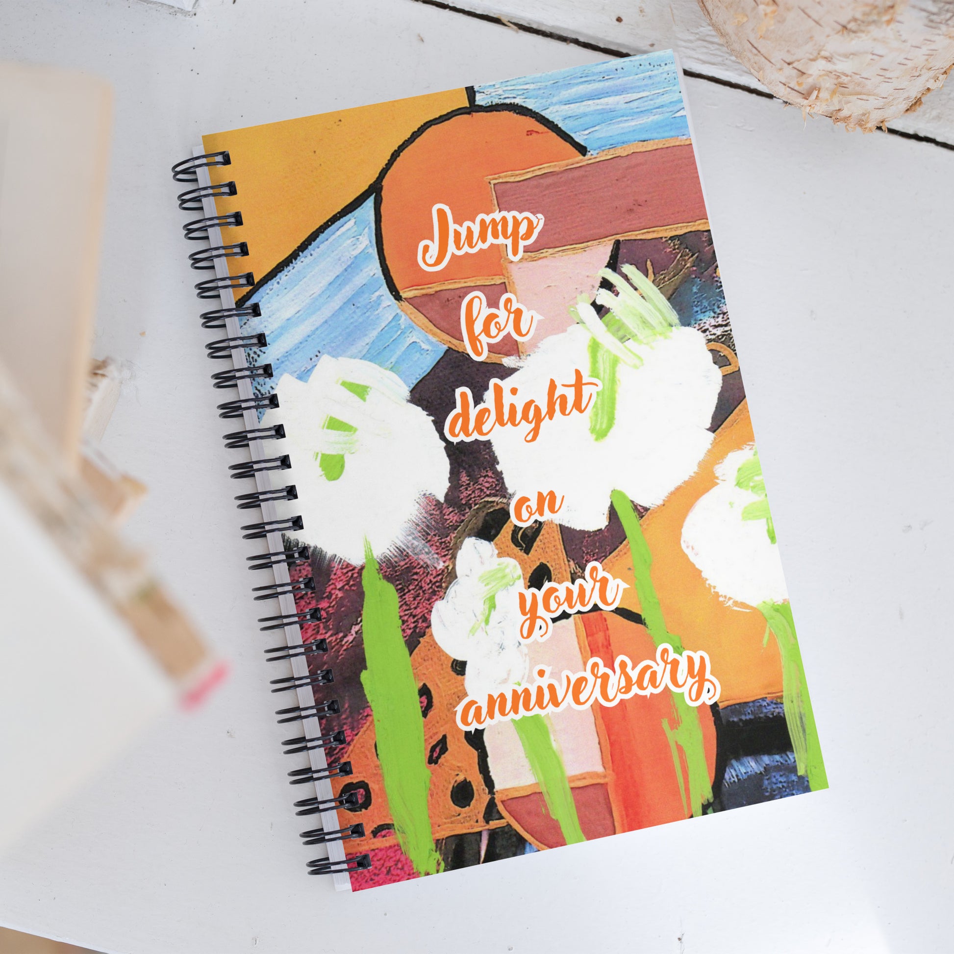 Anniversary Spiral Notebook Design 2 POSTCARD The DEEP Store
