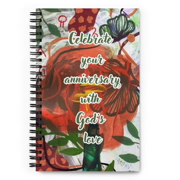 Anniversary Spiral Notebook Design 4 POSTCARD The DEEP Store