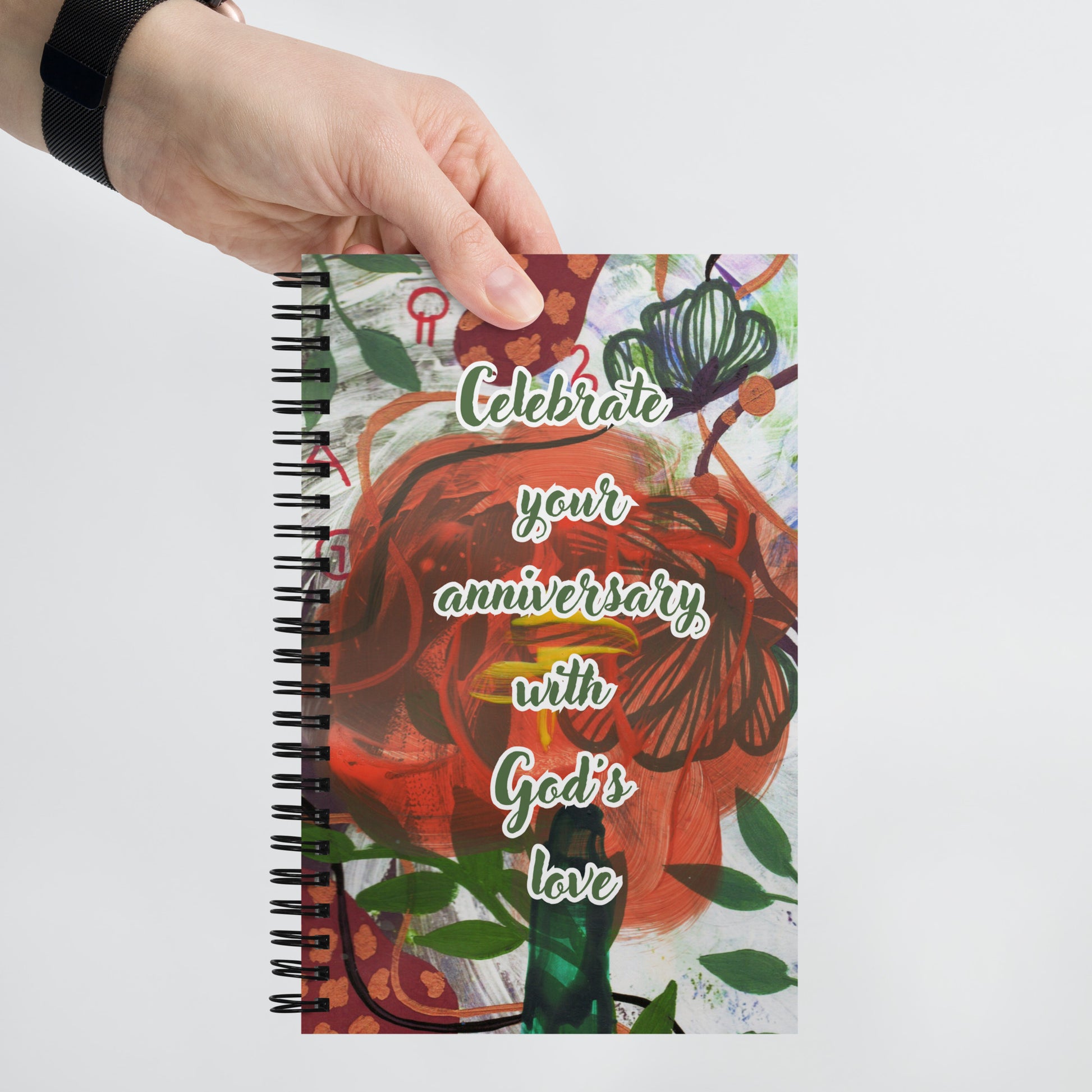 Anniversary Spiral Notebook Design 4 POSTCARD The DEEP Store