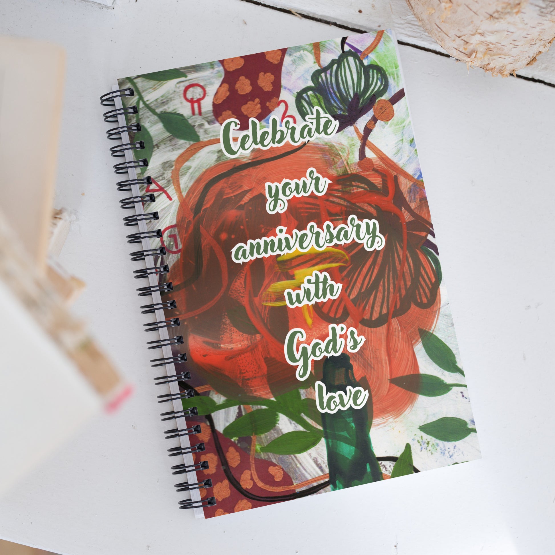 Anniversary Spiral Notebook Design 4 POSTCARD The DEEP Store