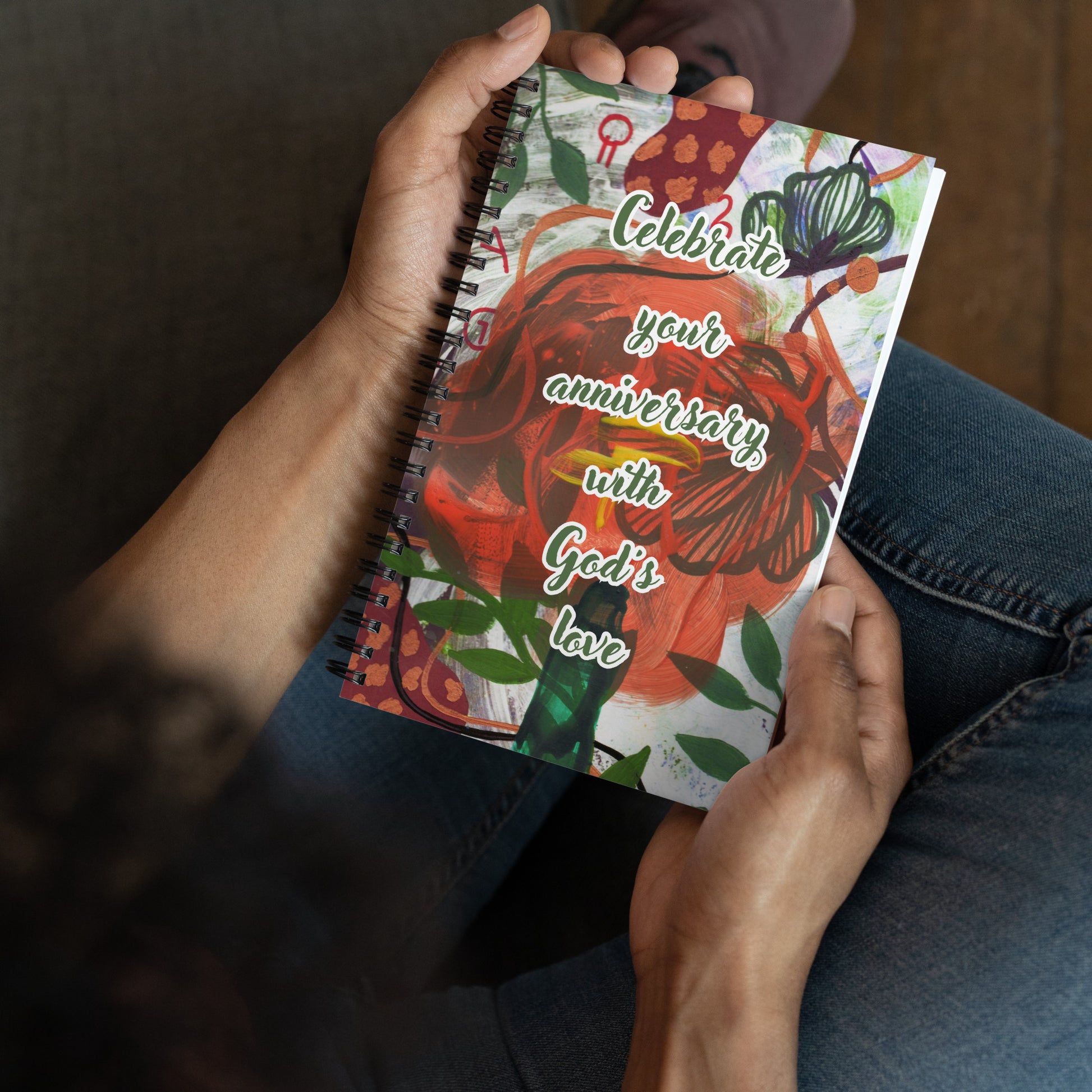 Anniversary Spiral Notebook Design 4 POSTCARD The DEEP Store