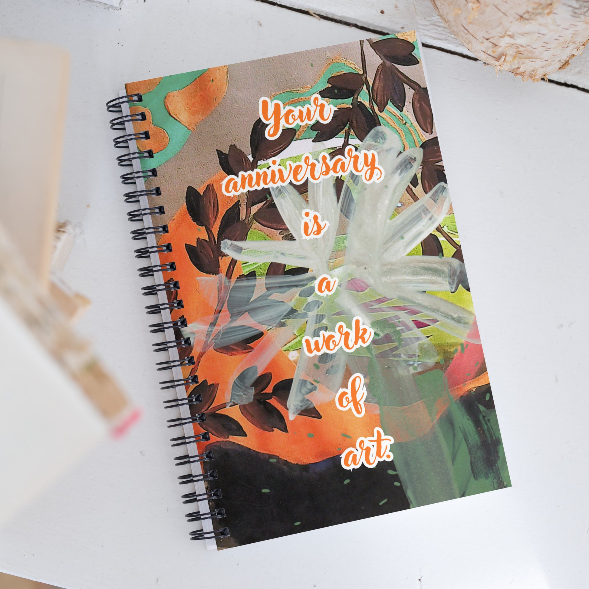 Anniversary Spiral Notebook Design 3 POSTCARD The DEEP Store