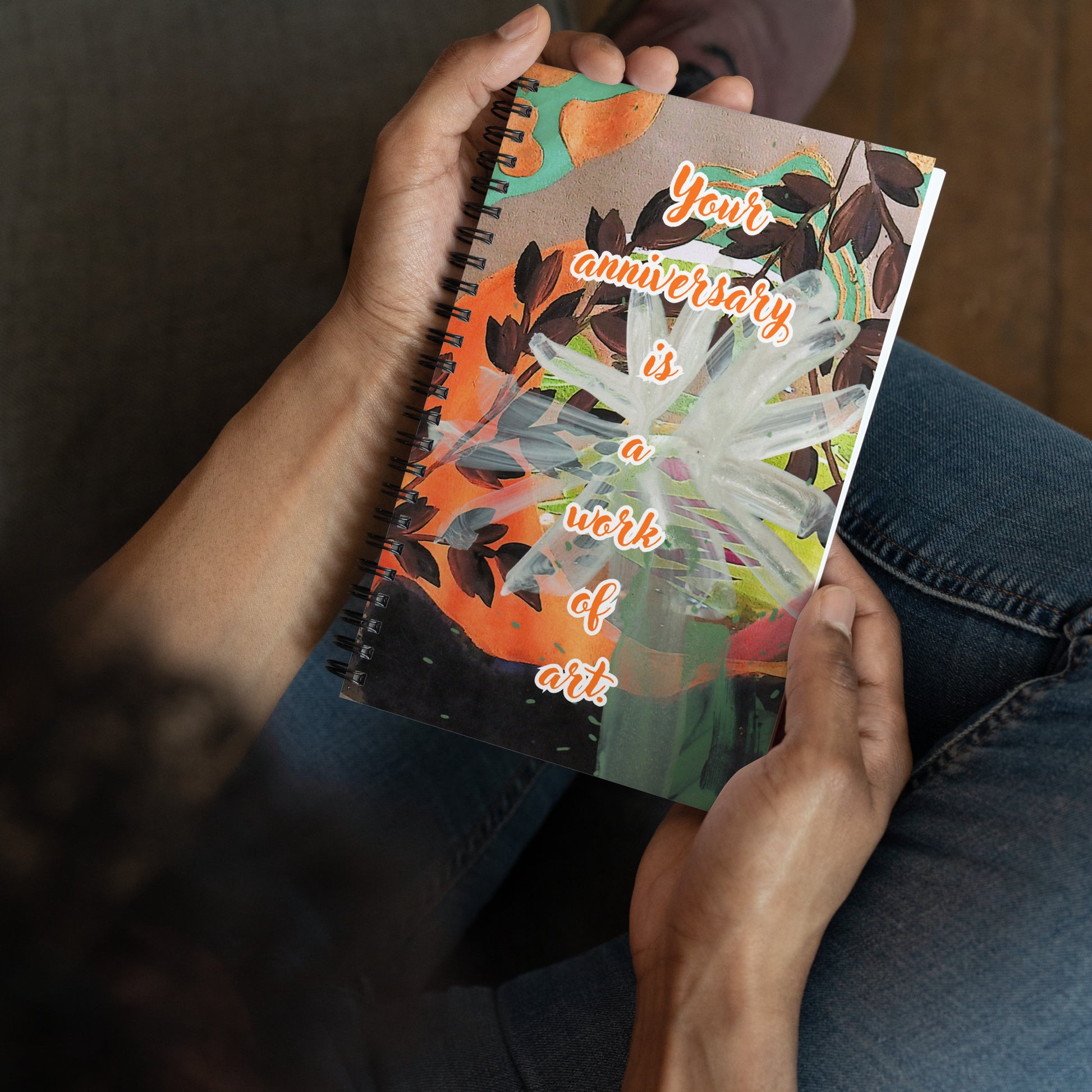 Anniversary Spiral Notebook Design 3 POSTCARD The DEEP Store