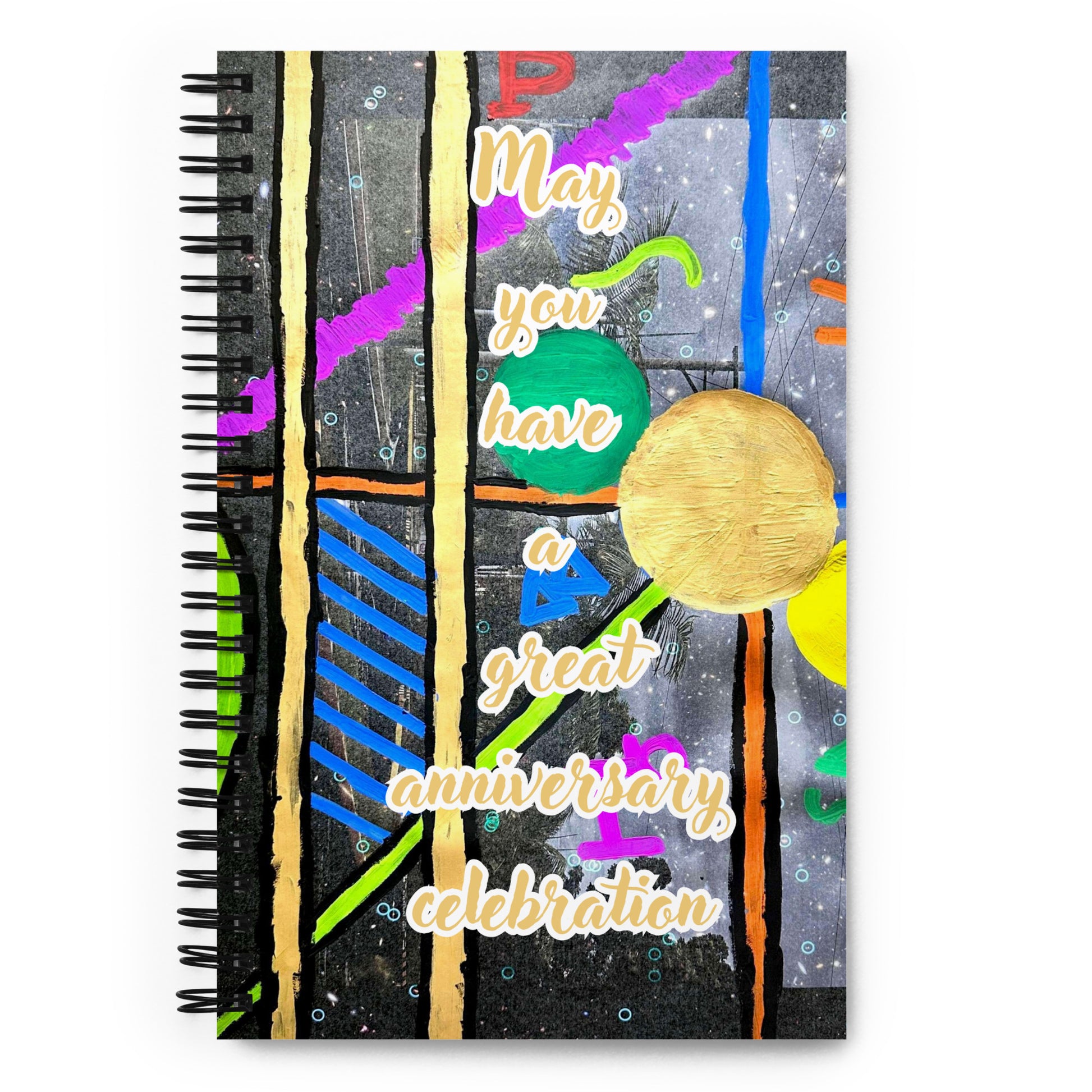Anniversary Spiral Notebook Design 5 POSTCARD The DEEP Store