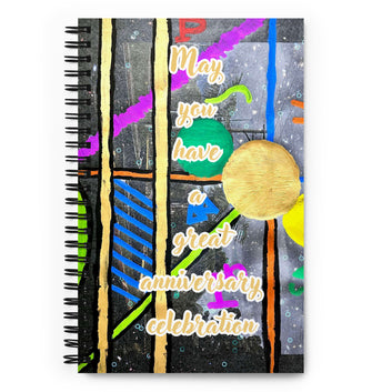 Anniversary Spiral Notebook Design 5 POSTCARD The DEEP Store