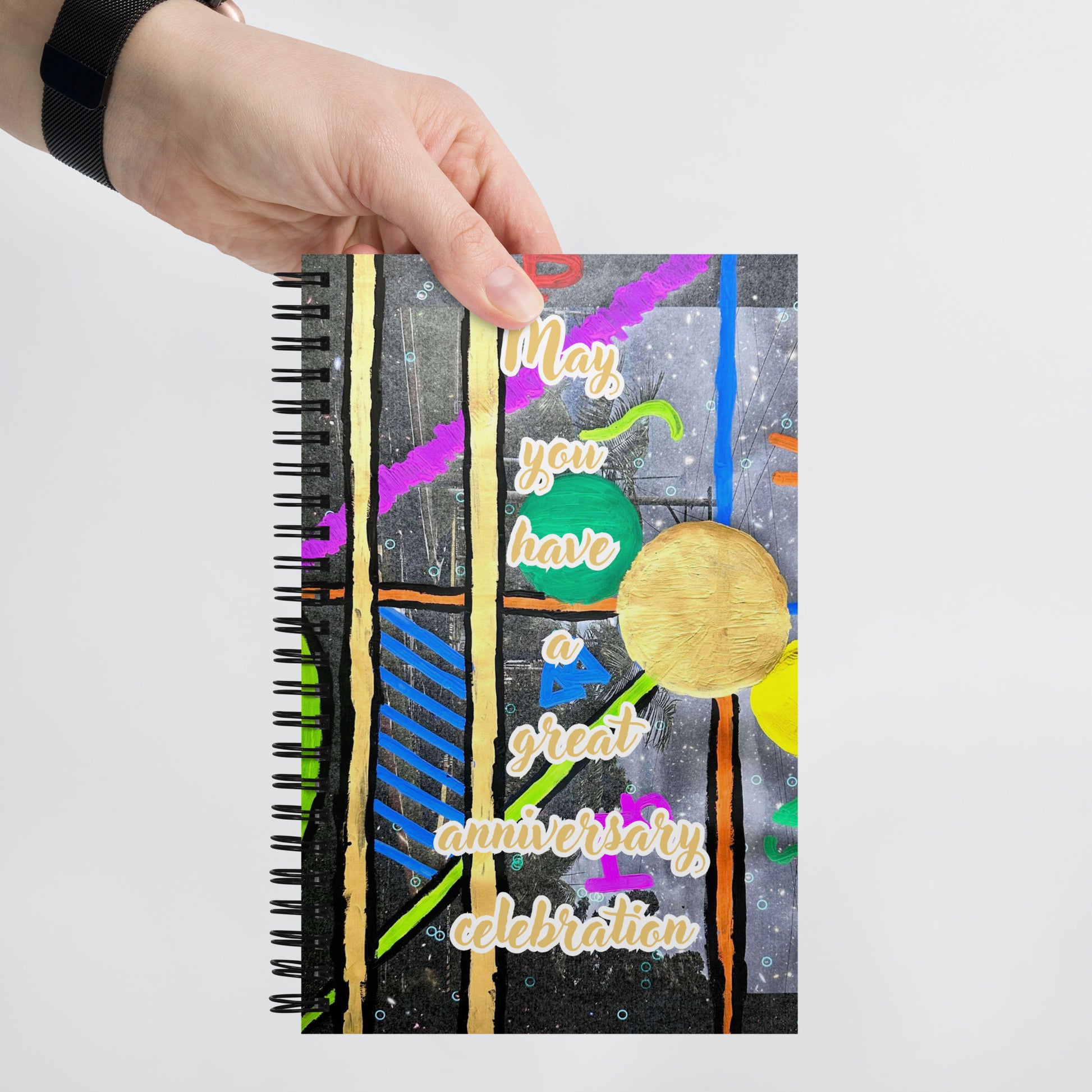 Anniversary Spiral Notebook Design 5 POSTCARD The DEEP Store