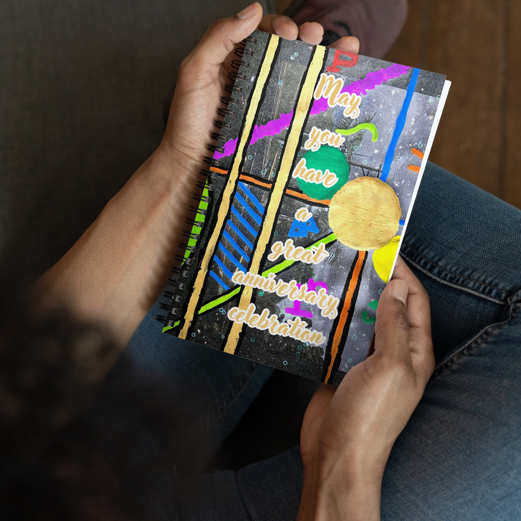 Anniversary Spiral Notebook Design 5 POSTCARD The DEEP Store