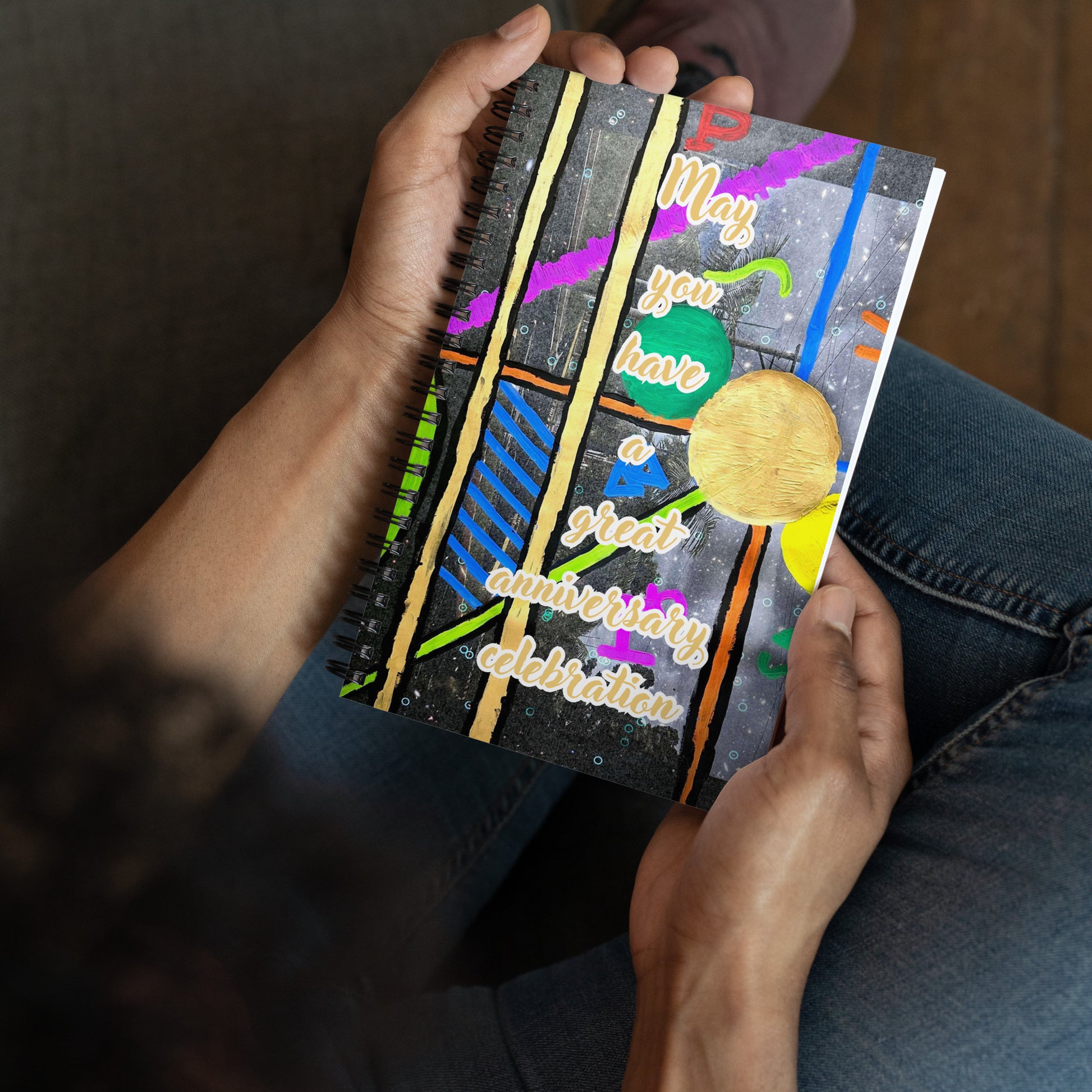 Anniversary Spiral Notebook Design 5 POSTCARD The DEEP Store