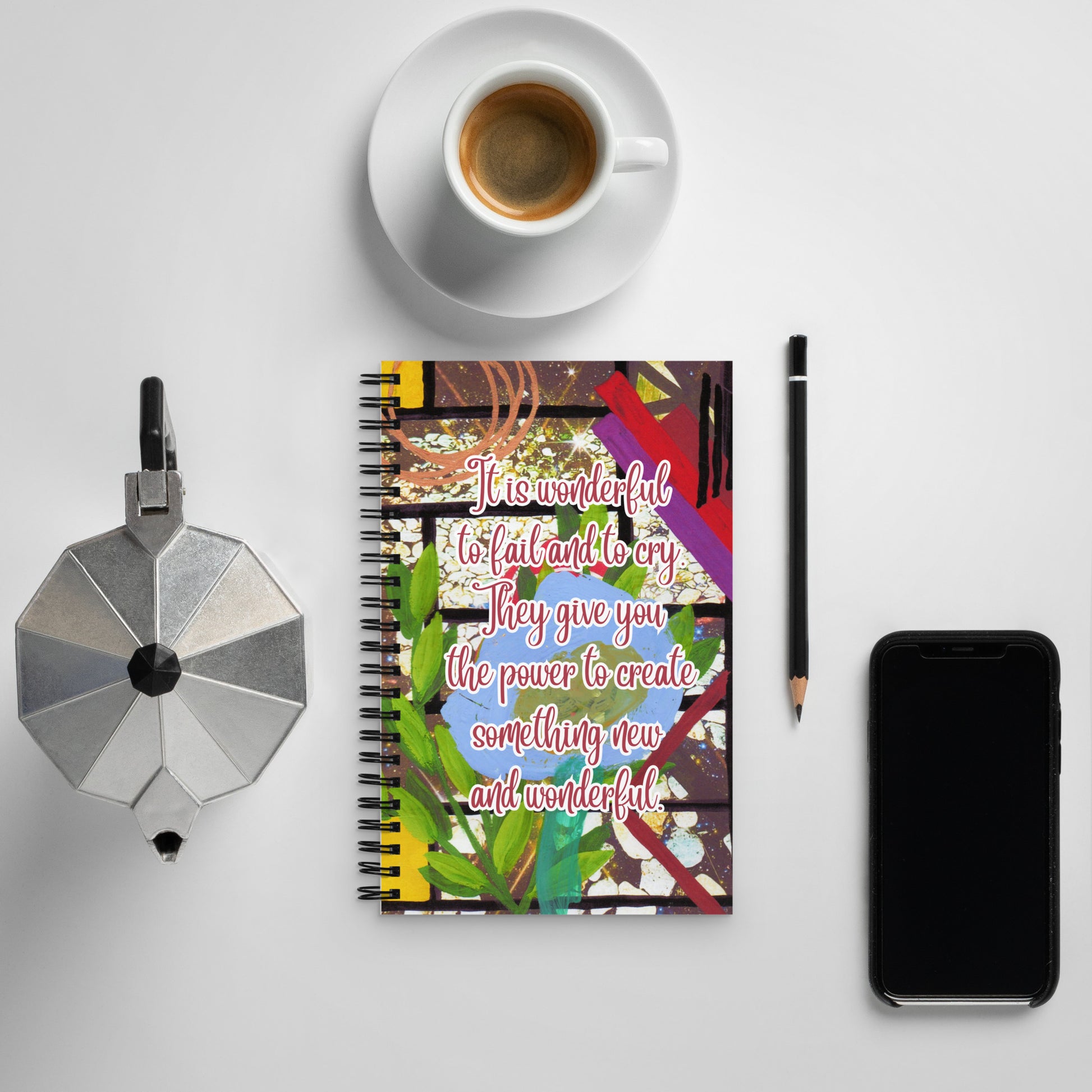 Encouragement Spiral Notebook Design 3 POSTCARD The DEEP Store Default Title