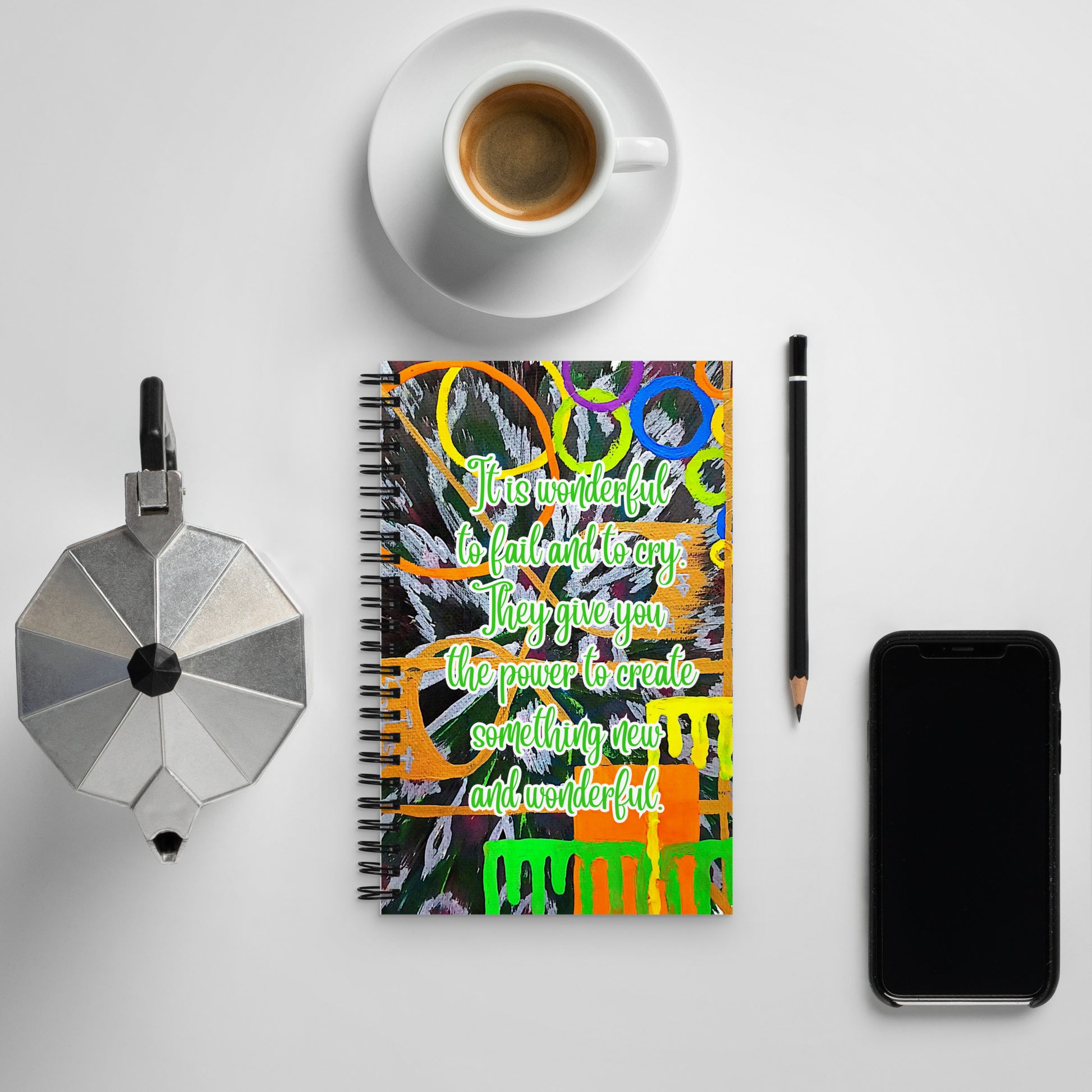 Encouragement Spiral Notebook Design 4 POSTCARD The DEEP Store Default Title