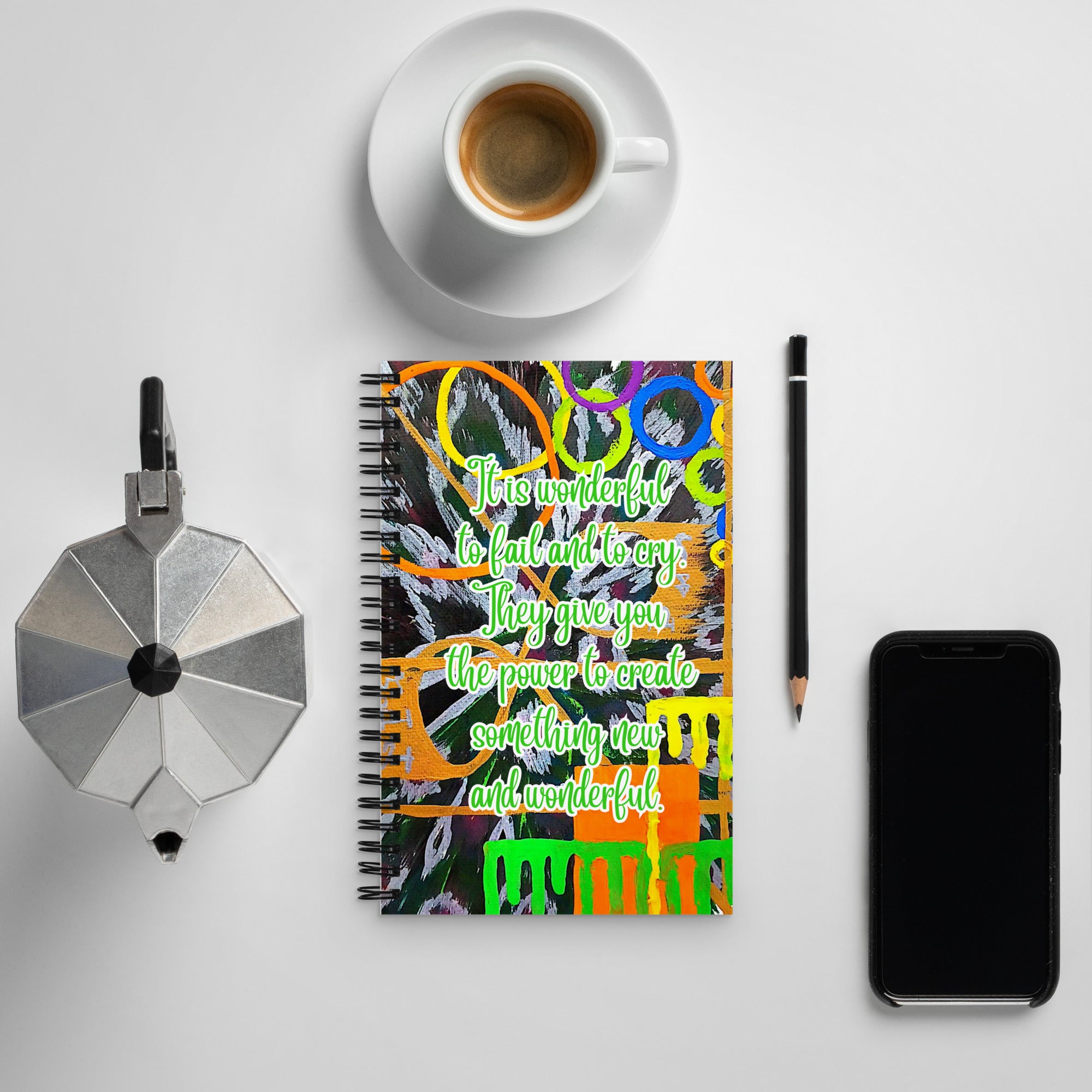 Encouragement Spiral Notebook Design 4 POSTCARD The DEEP Store Default Title