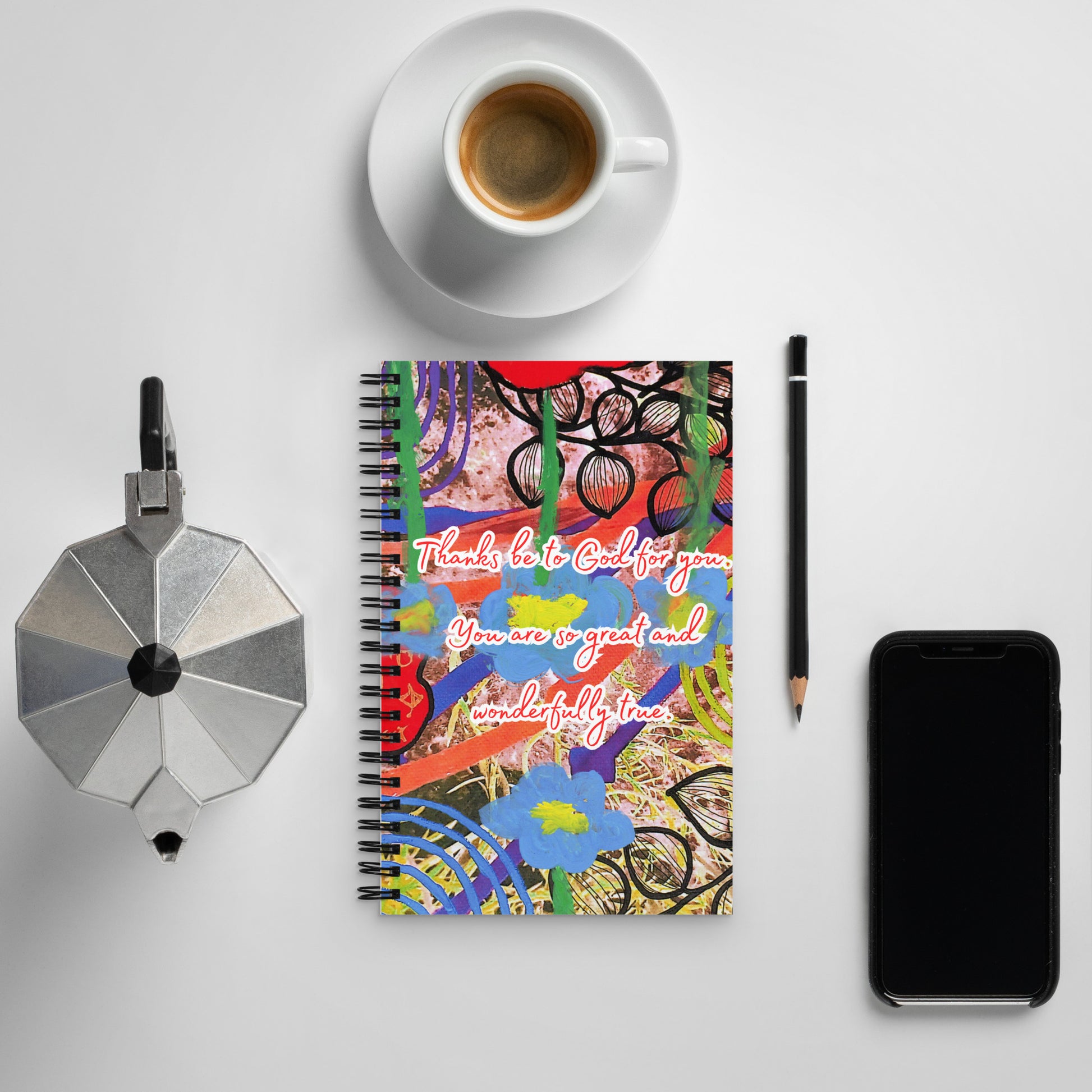 Thank You Spiral Notebook Design 1 POSTCARD The DEEP Store Default Title