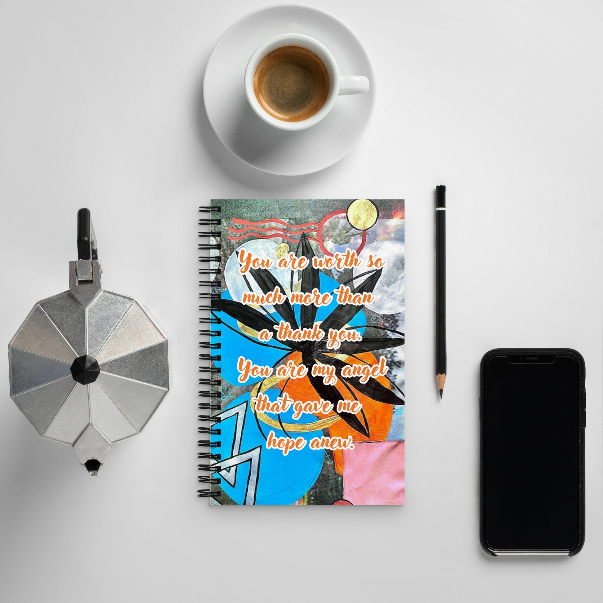 Thank You Spiral Notebook Design 3 POSTCARD The DEEP Store Default Title