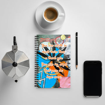Thank You Spiral Notebook Design 3 POSTCARD The DEEP Store Default Title