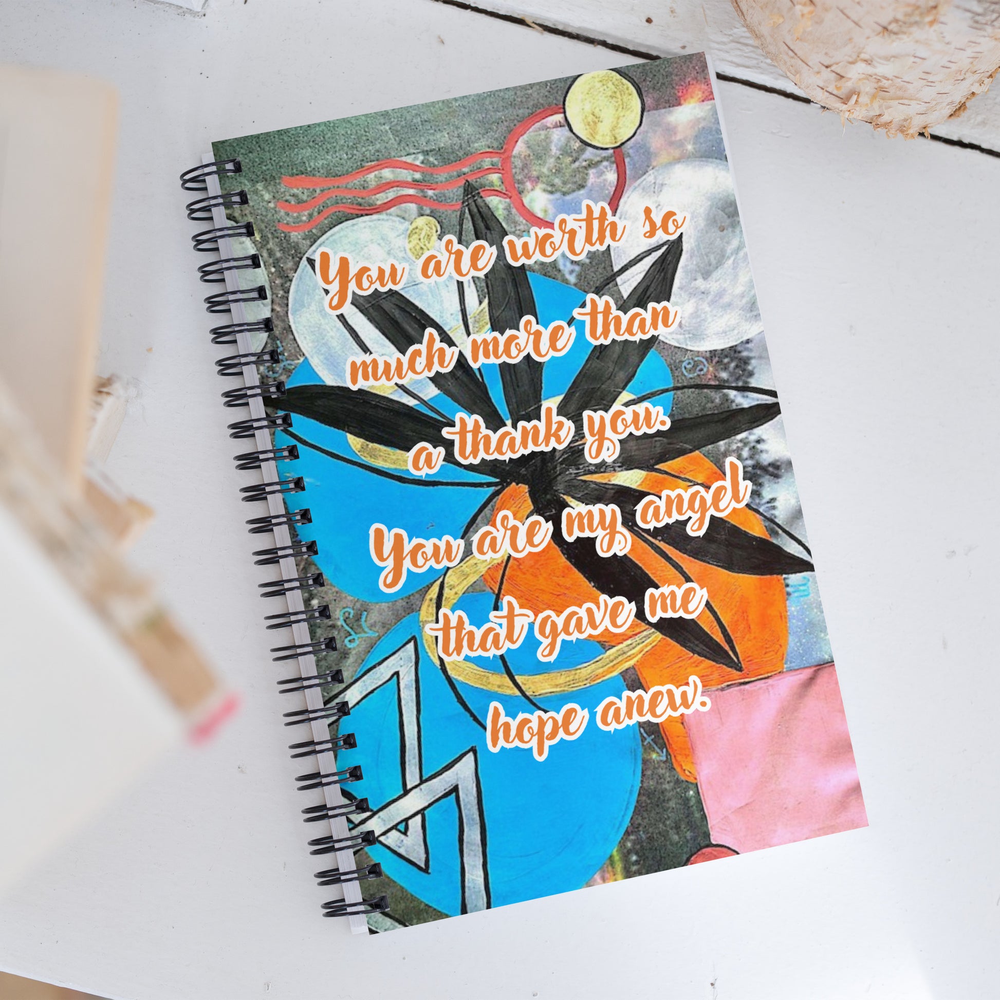 Thank You Spiral Notebook Design 3 POSTCARD The DEEP Store
