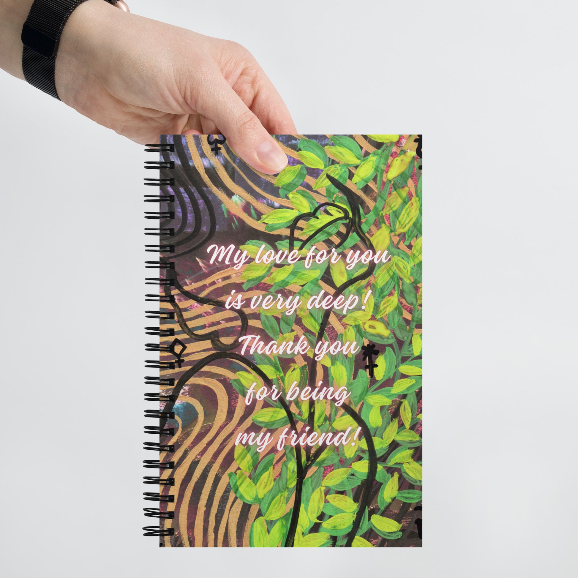 Friendship Spiral Notebook Design 3 POSTCARD The DEEP Store