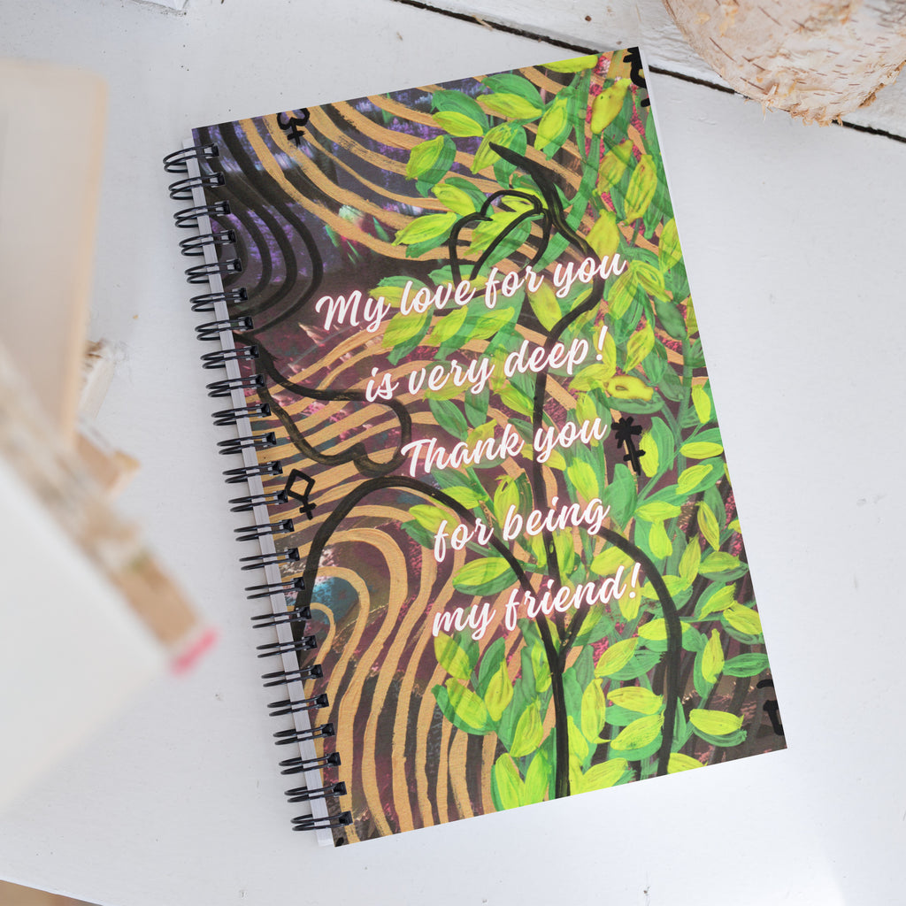Friendship Spiral Notebook Design 3 POSTCARD The DEEP Store