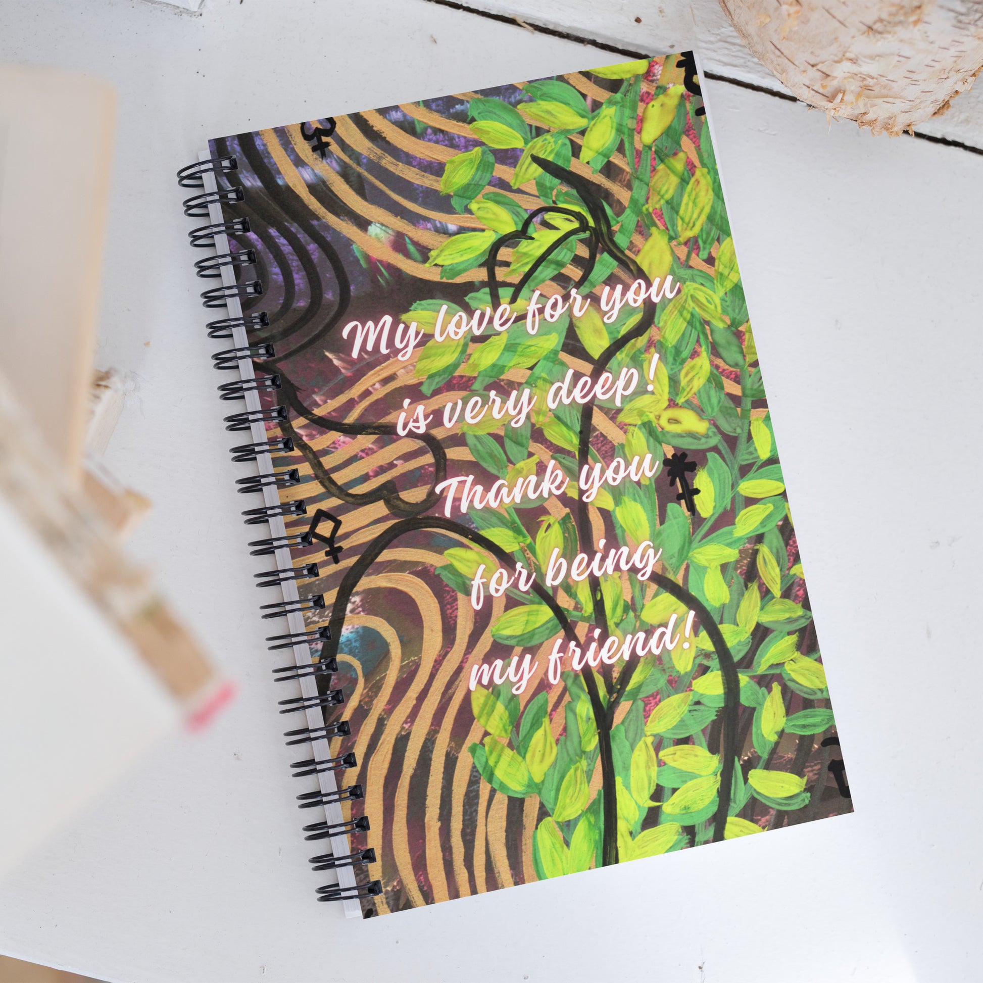 Friendship Spiral Notebook Design 3 POSTCARD The DEEP Store