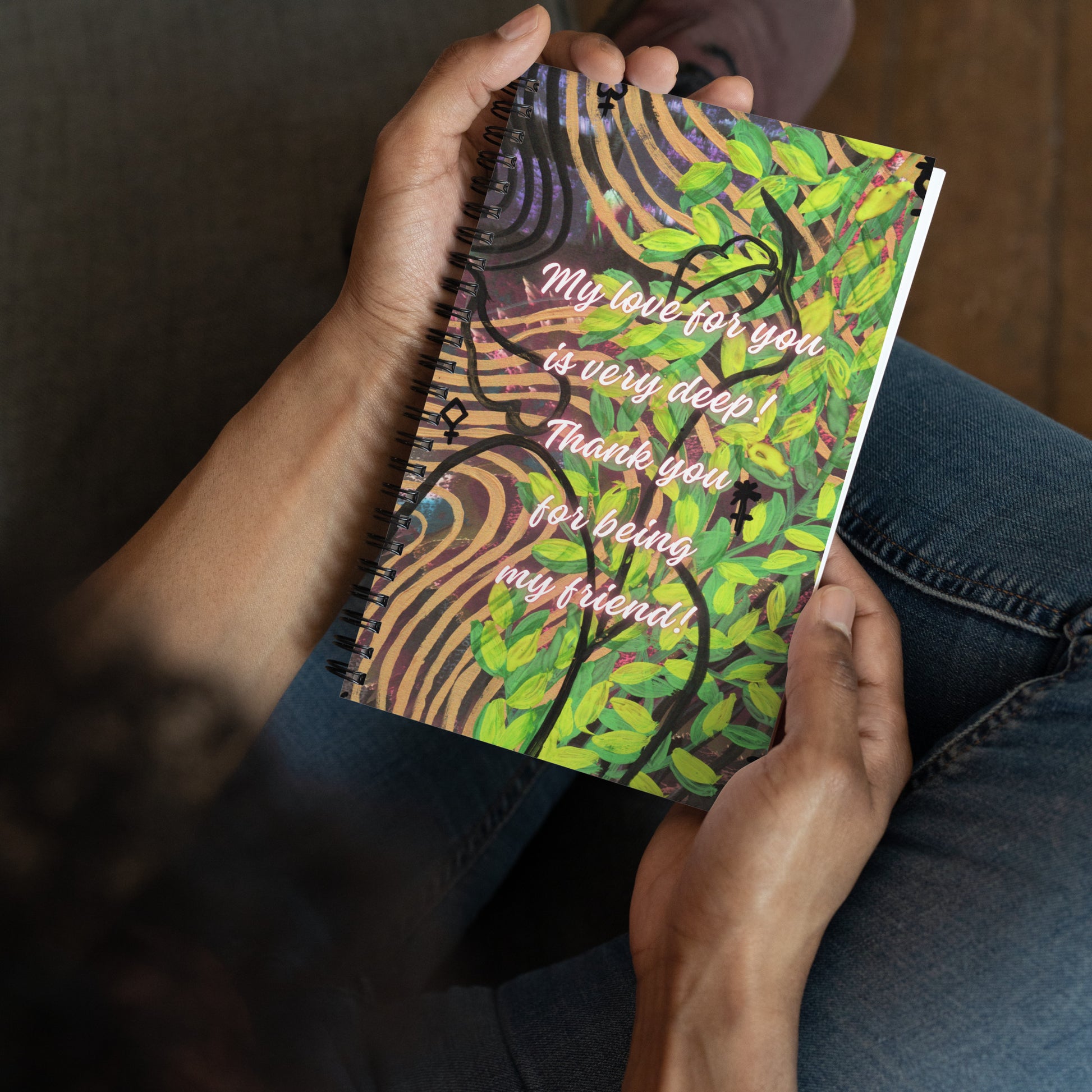 Friendship Spiral Notebook Design 3 POSTCARD The DEEP Store