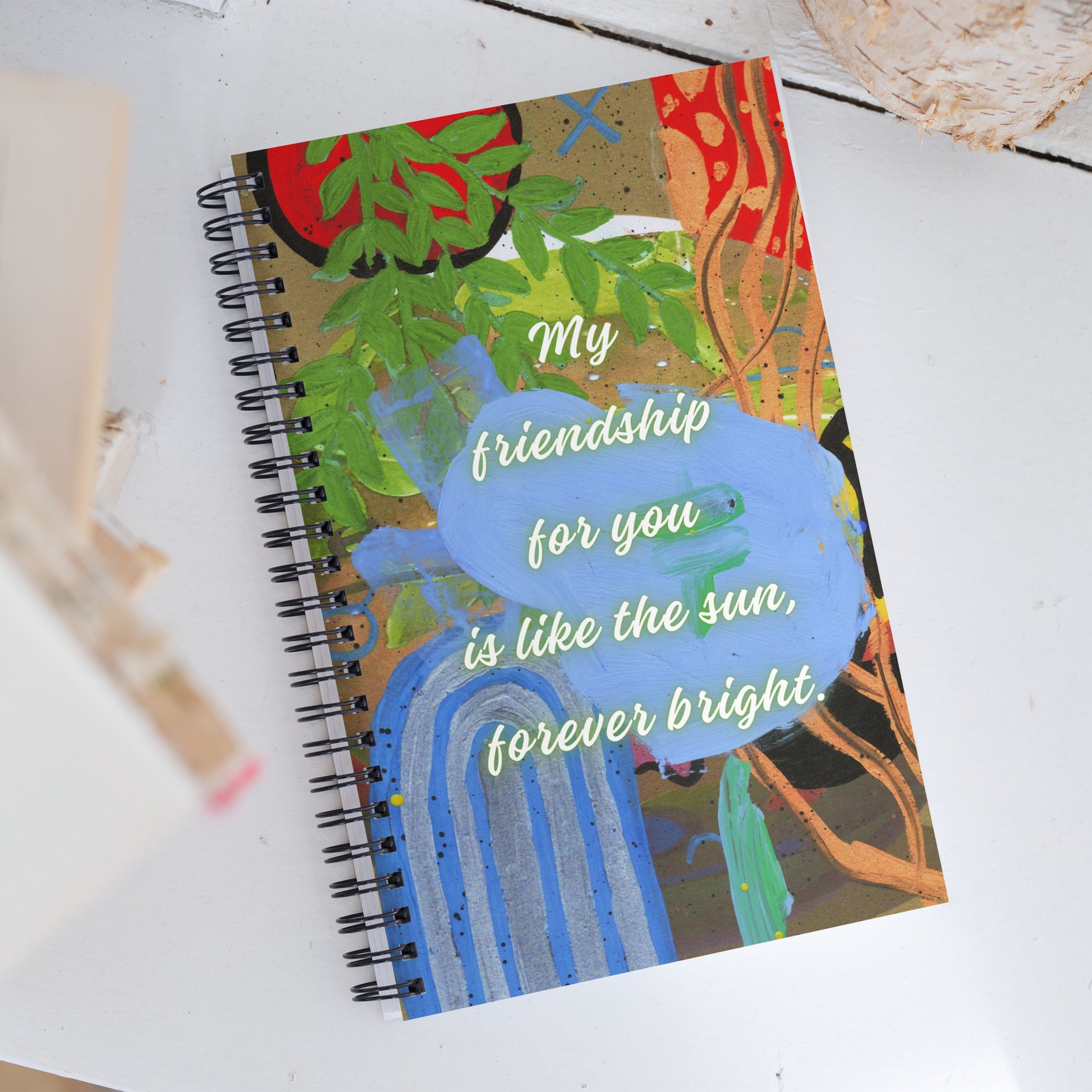 Friendship Spiral Notebook Design 4 POSTCARD The DEEP Store