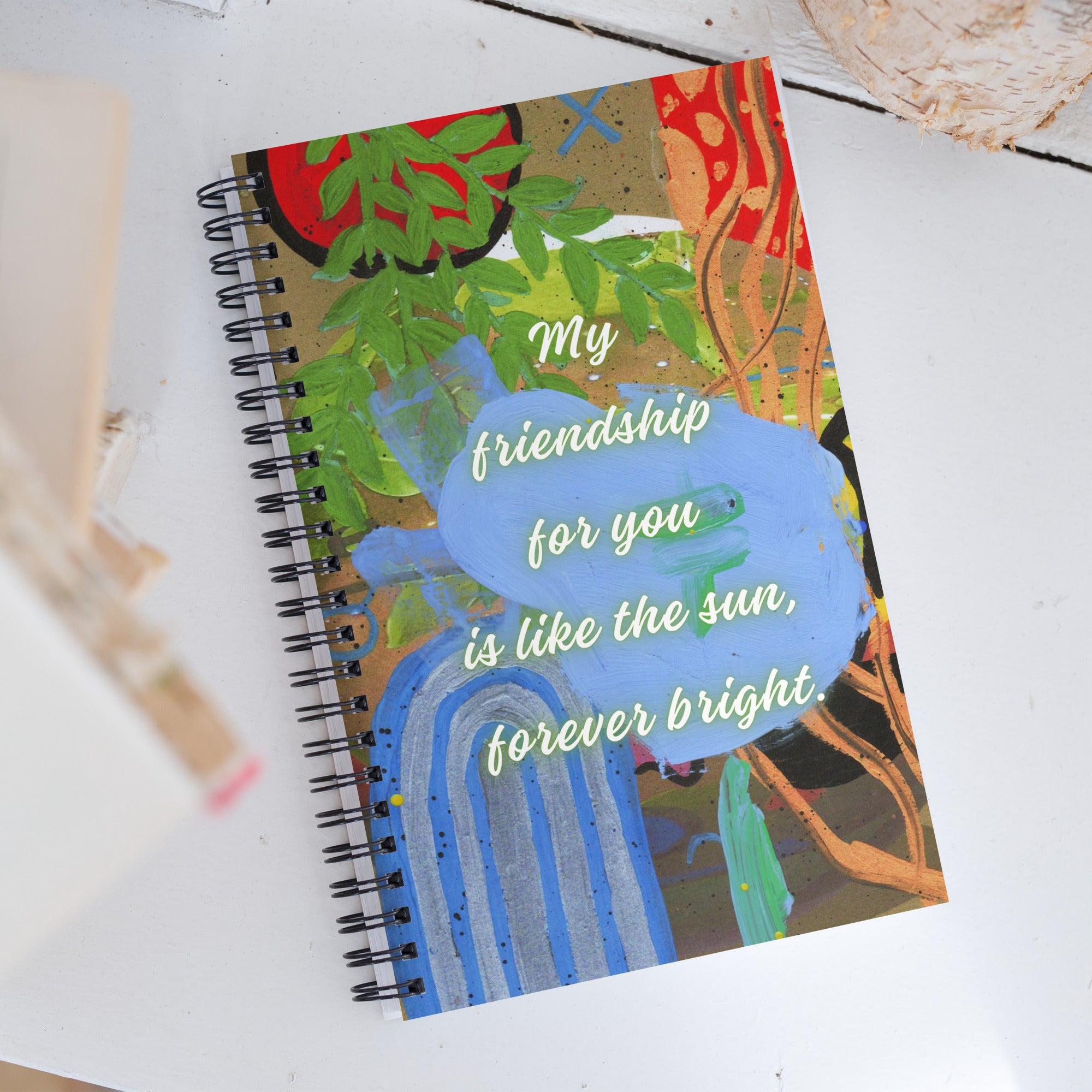 Friendship Spiral Notebook Design 4 POSTCARD The DEEP Store